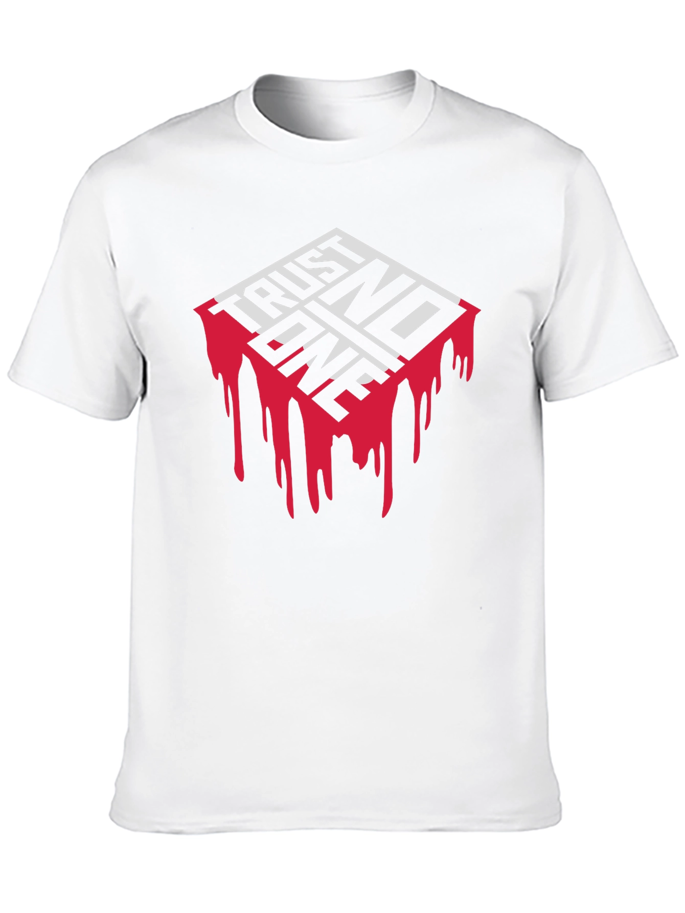 Trust No One Graphic Print Black T-Shirt