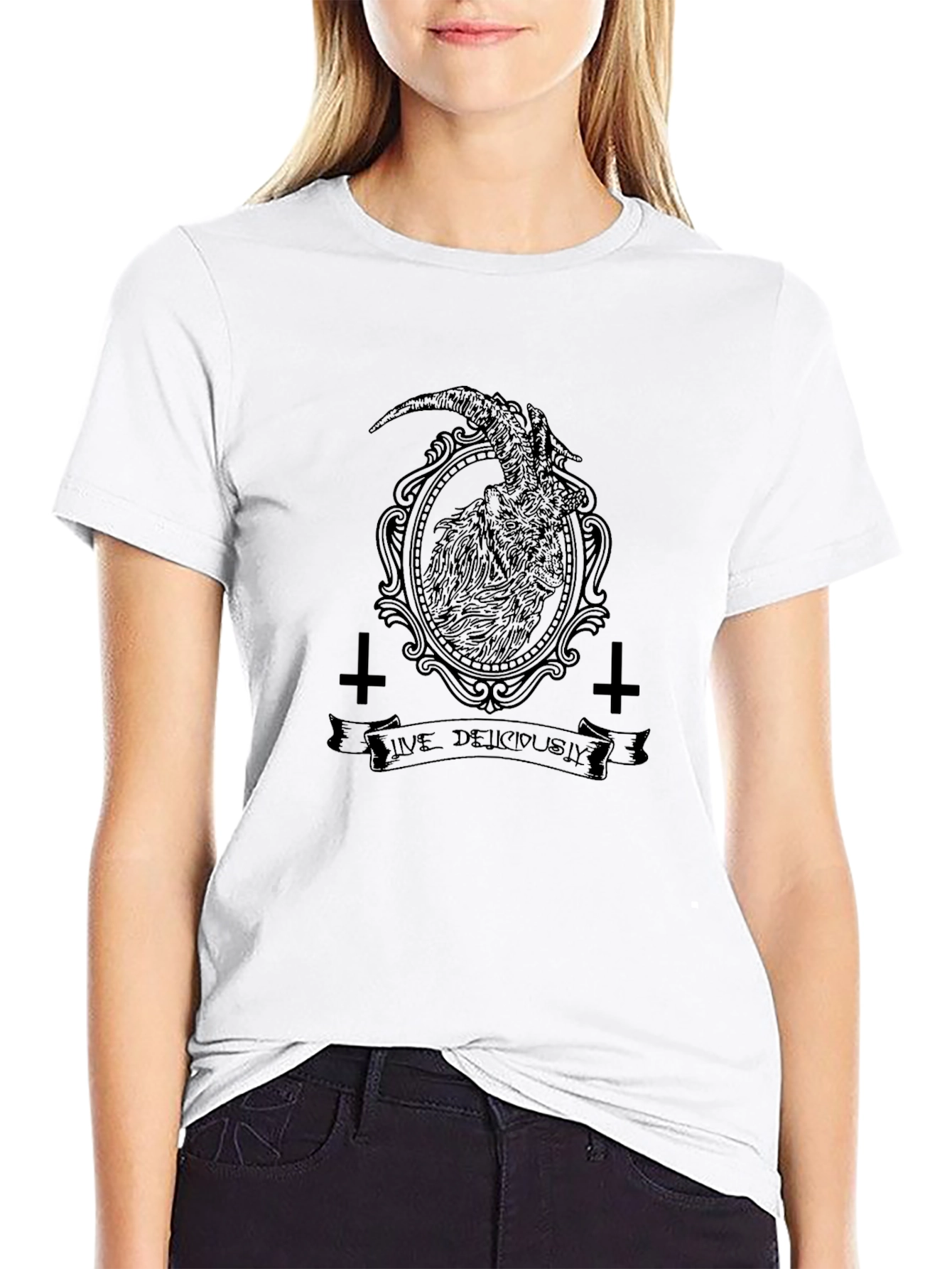 Black Live Deliciously Graphic T-Shirt