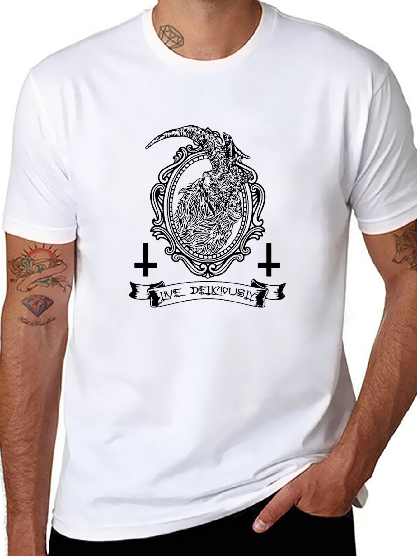 Black Live Deliciously Graphic T-Shirt
