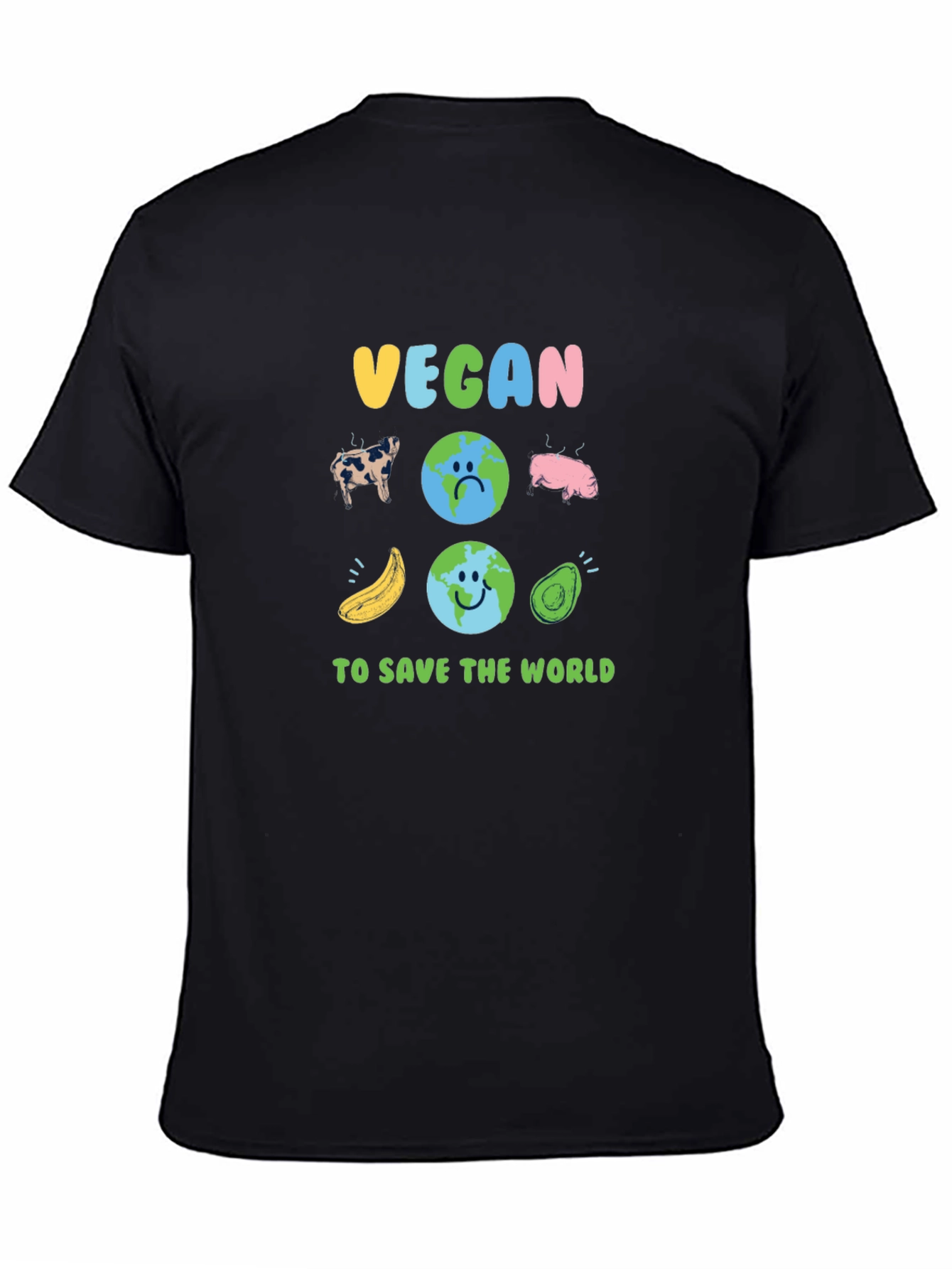 Vegan to Save the World Graphic T-Shirt