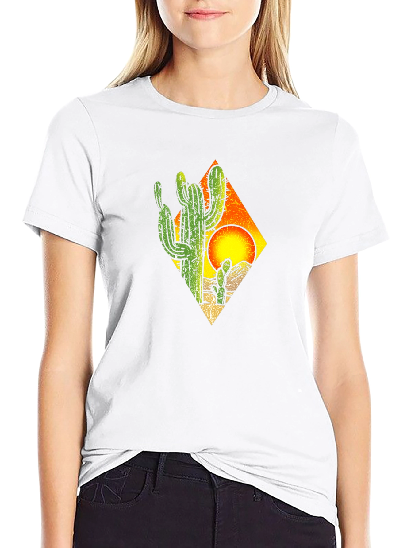 Cactus Sunset Graphic Tee - Desert Style