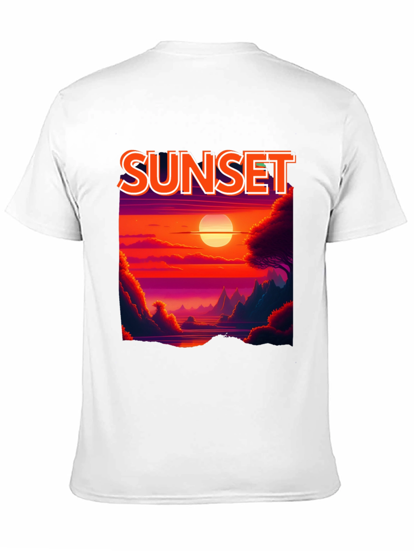 Sunset Graphic T-Shirt - Vibrant Landscape Tee