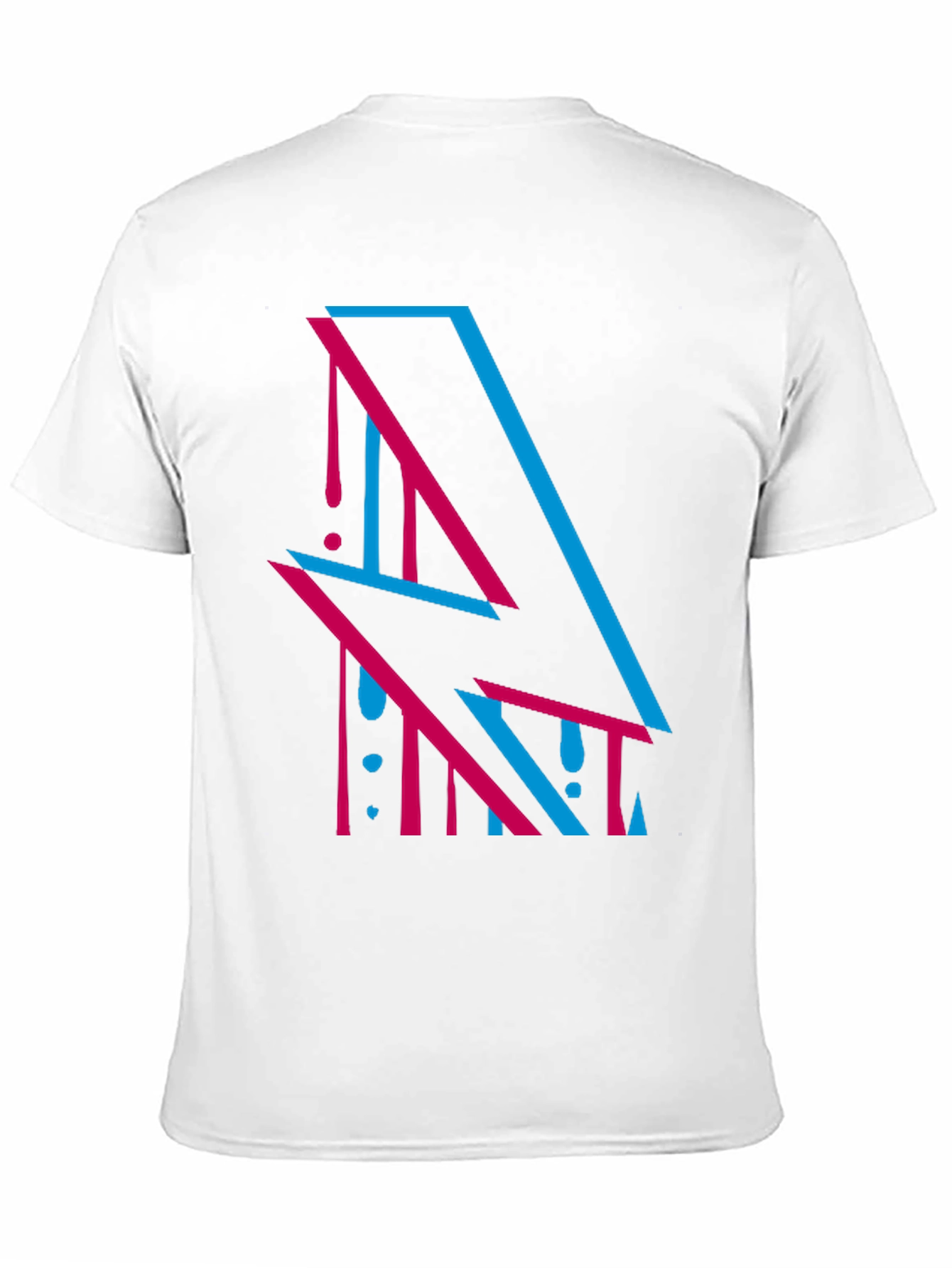 Abstract Lightning Bolt Graphic Tee - Stylish Black T-Shirt