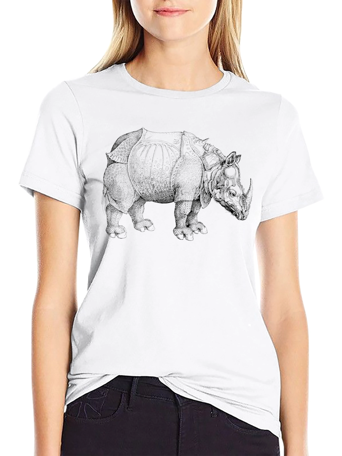 Black Rhino Graphic Print T-Shirt