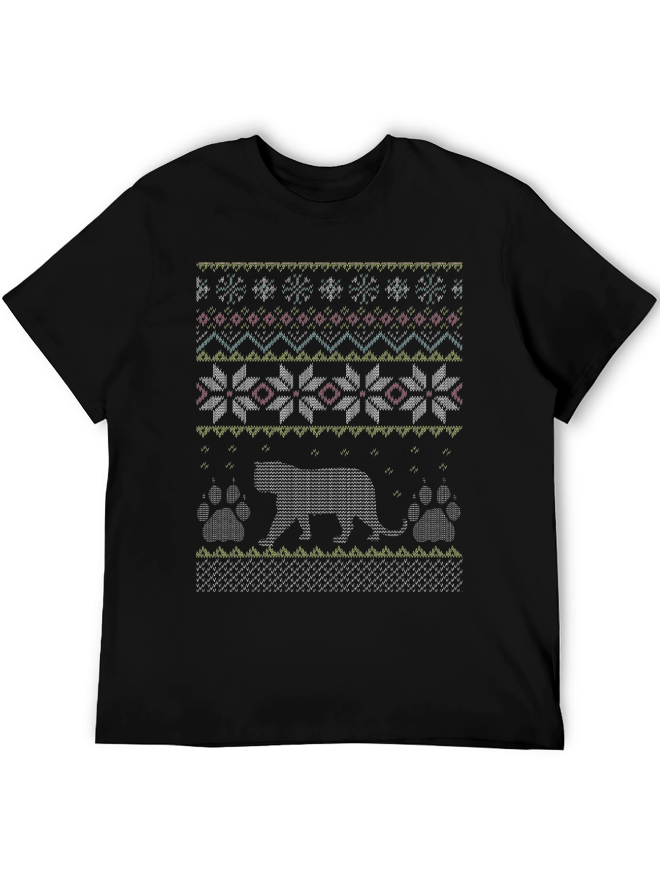 Ugly Christmas Sweater T-Shirt - Black Panther