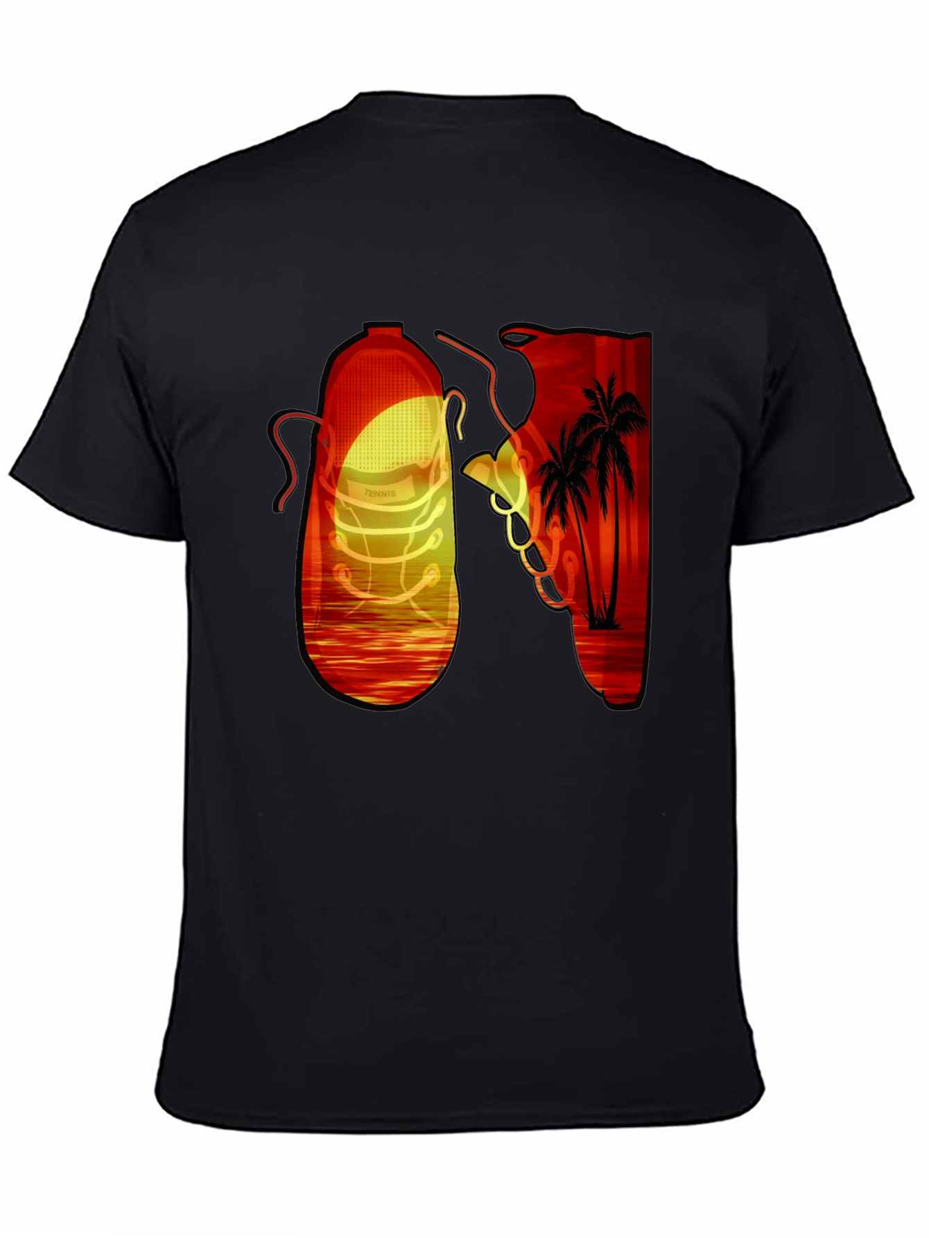 Sunset Palms Sneaker Graphic Tee