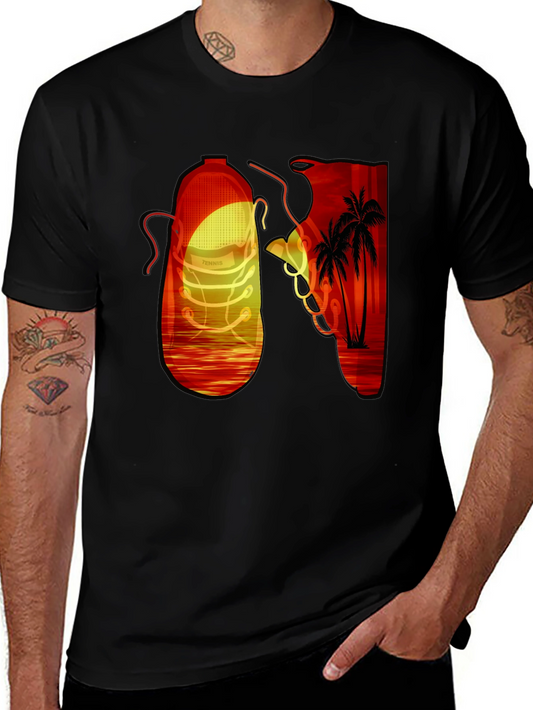 Sunset Palms Sneaker Graphic Tee