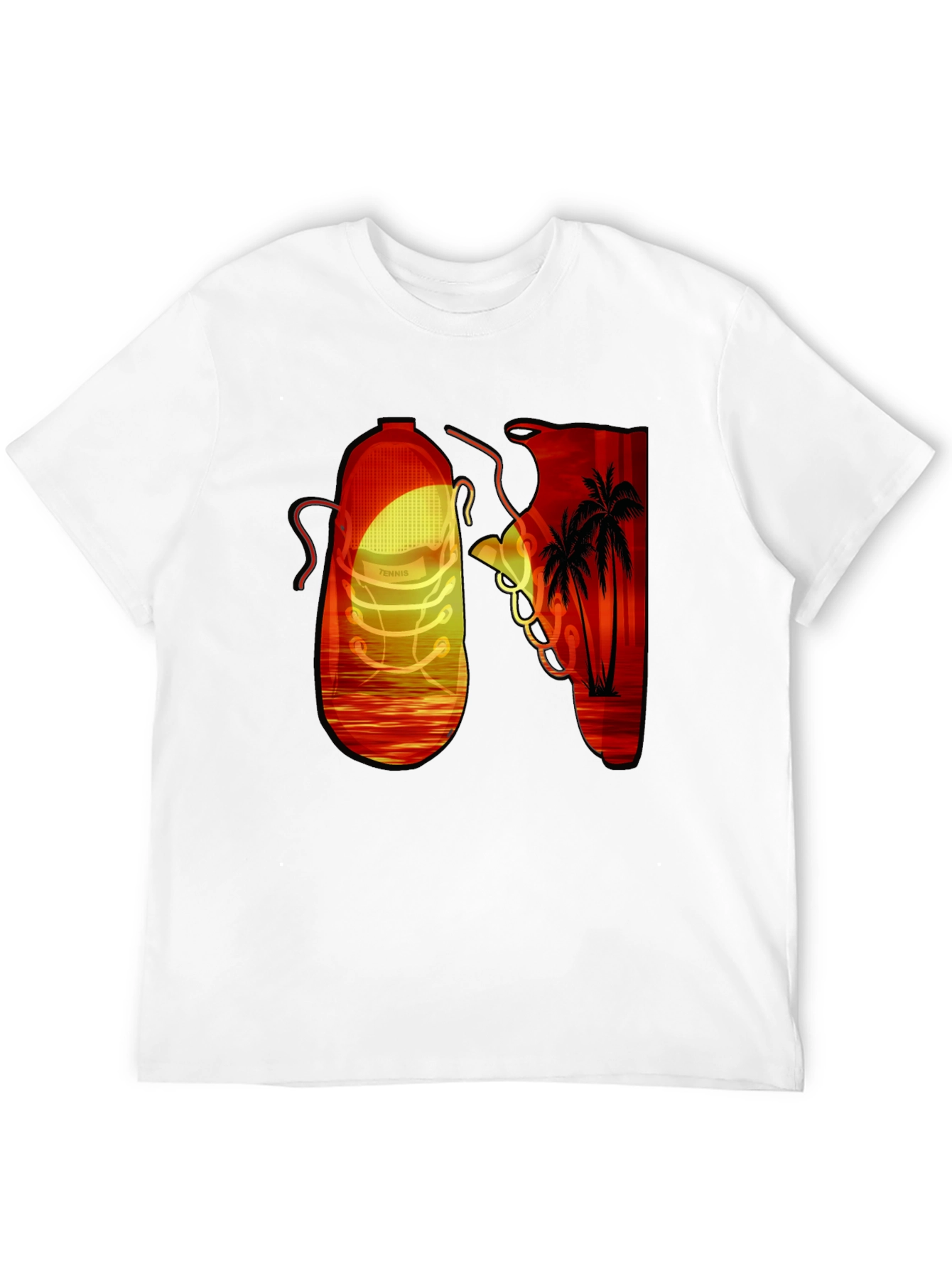 Sunset Palms Sneaker Graphic Tee