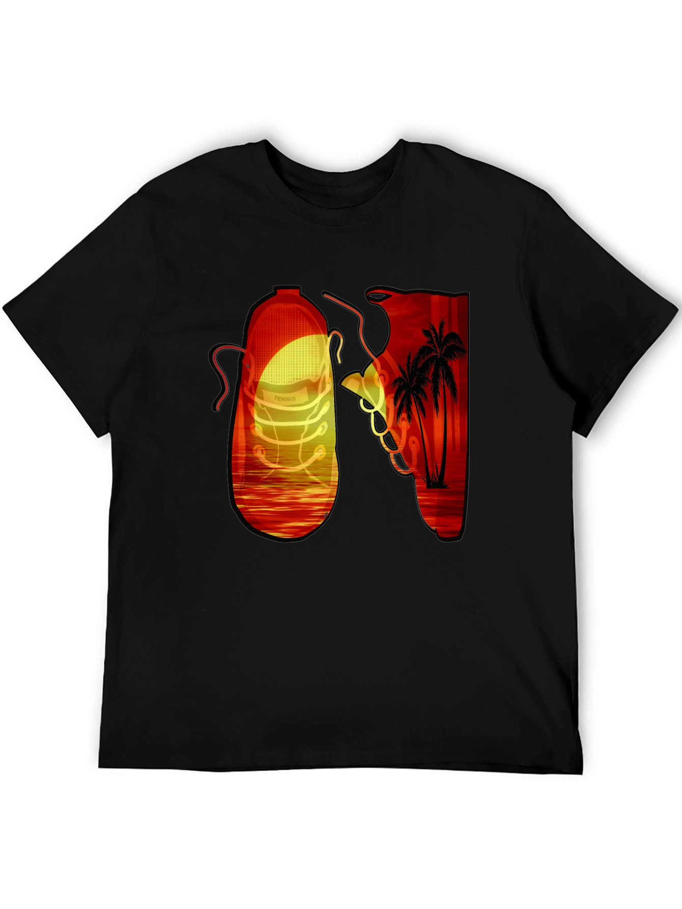 Sunset Palms Sneaker Graphic Tee