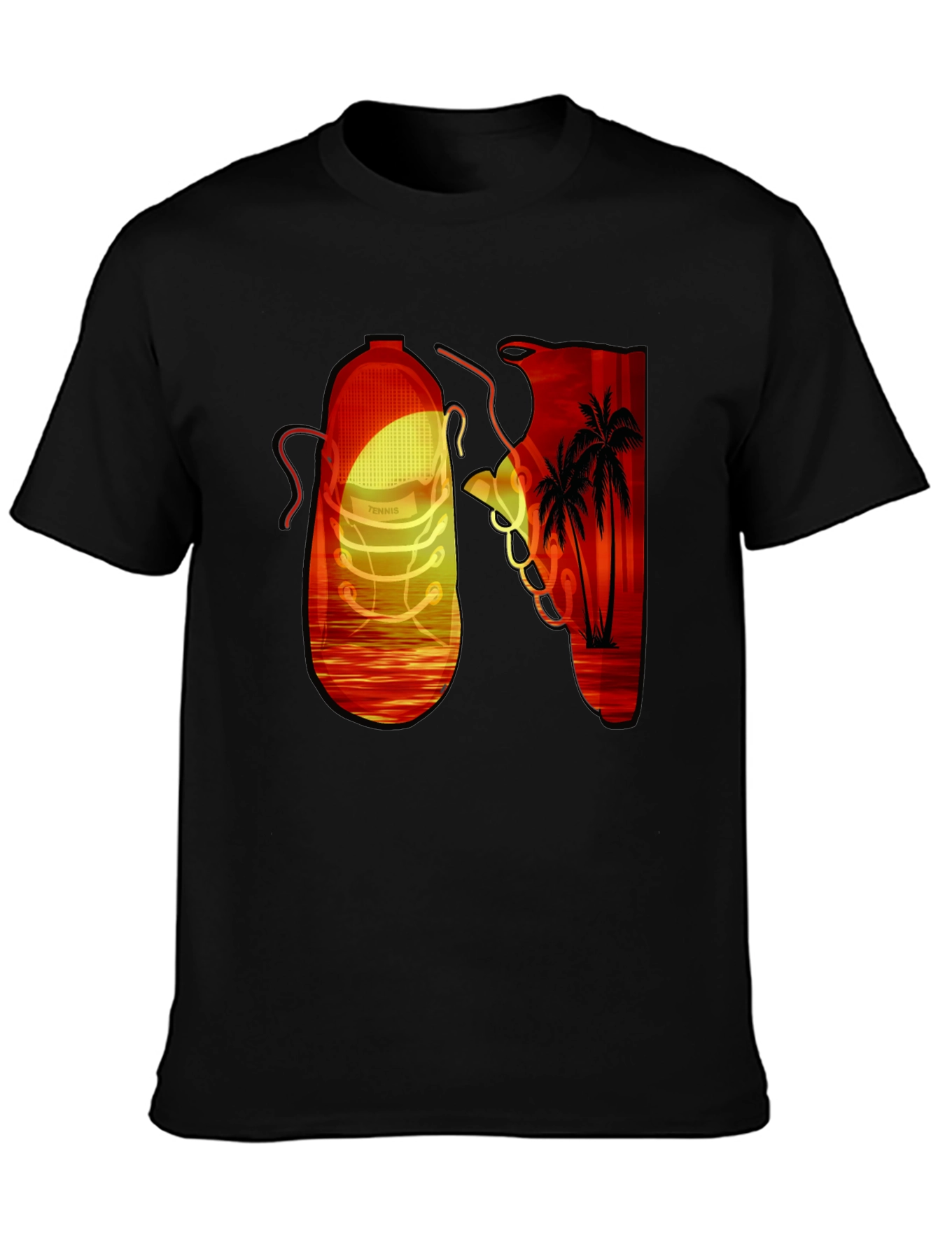 Sunset Palms Sneaker Graphic Tee