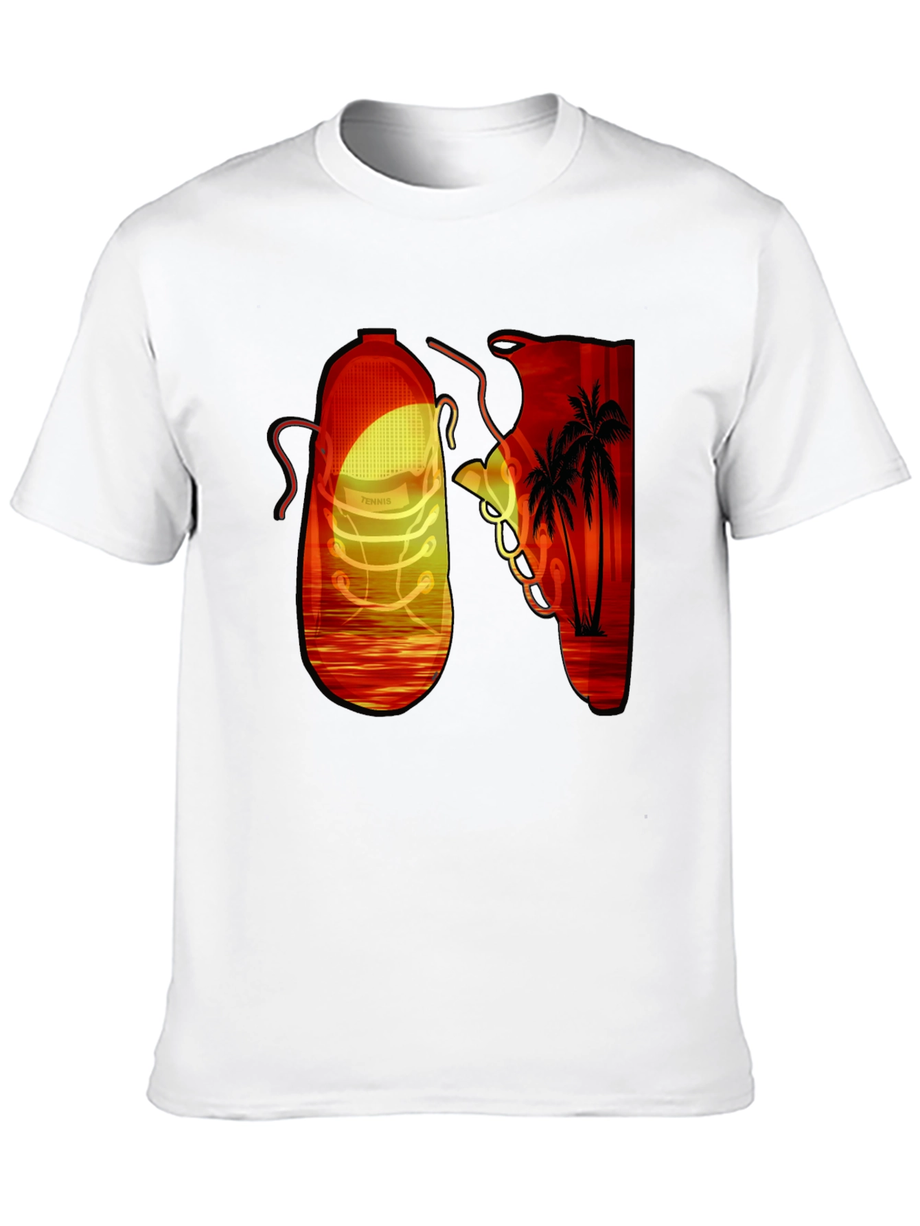 Sunset Palms Sneaker Graphic Tee