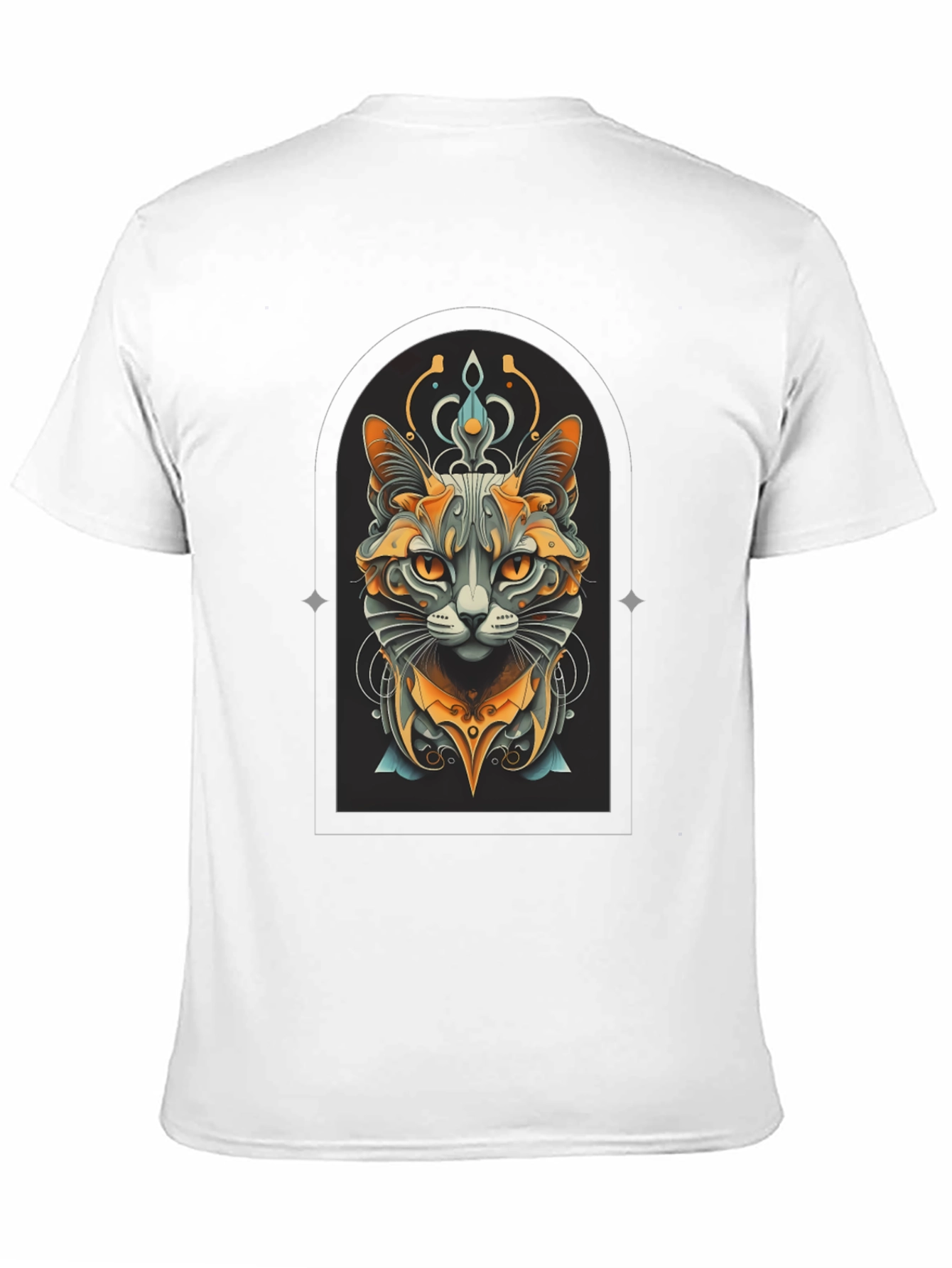 Mystic Cat Graphic Tee - Unisex Black T-Shirt