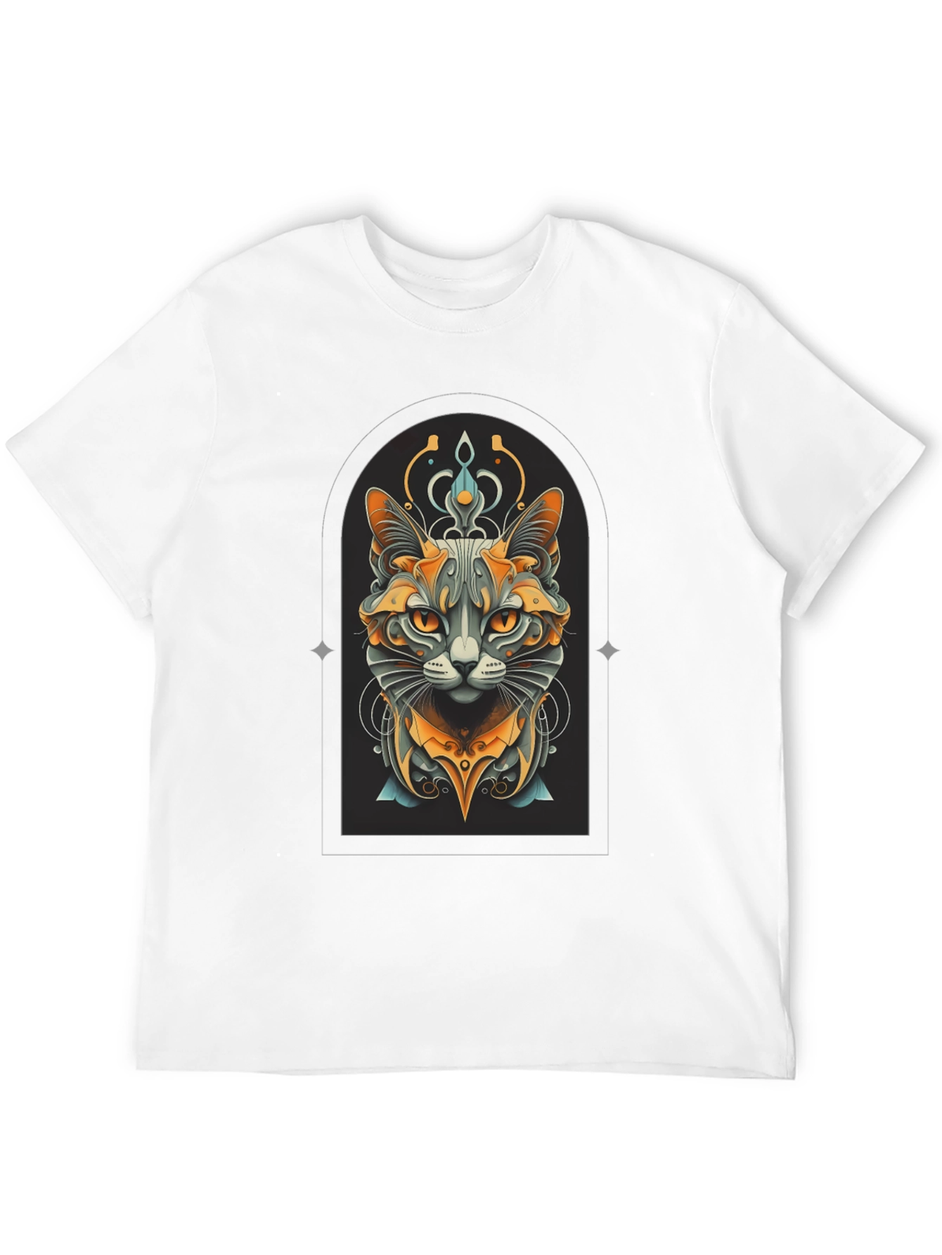 Mystic Cat Graphic Tee - Unisex Black T-Shirt