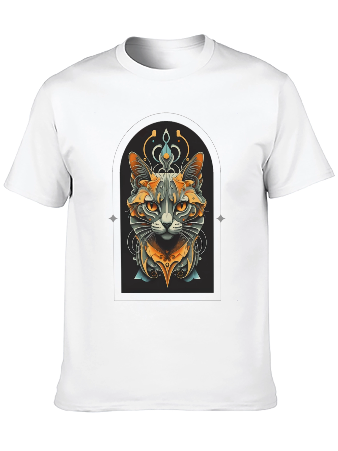 Mystic Cat Graphic Tee - Unisex Black T-Shirt