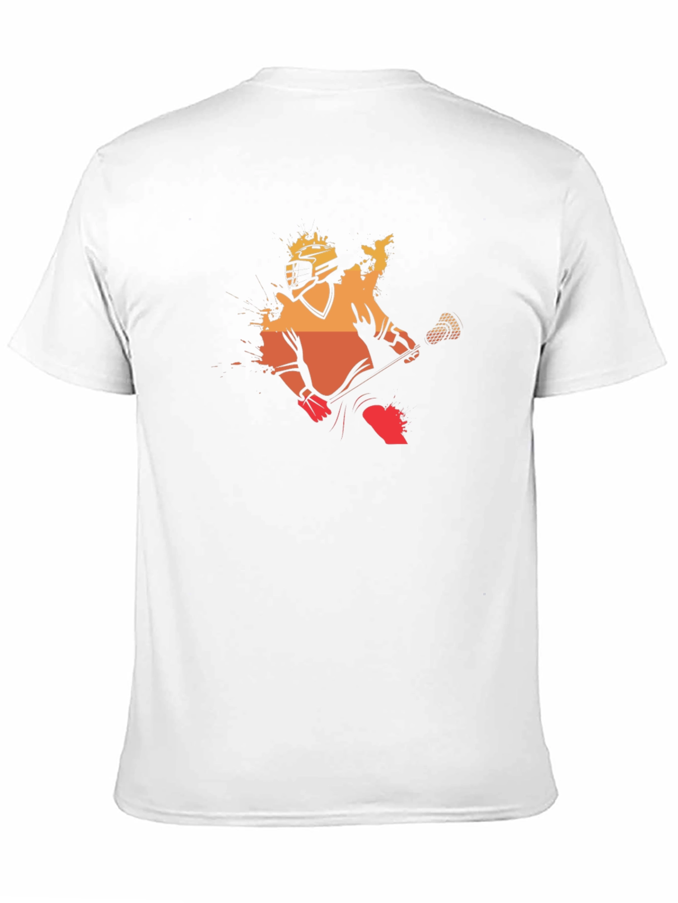 Lacrosse Player Black Graphic Tee