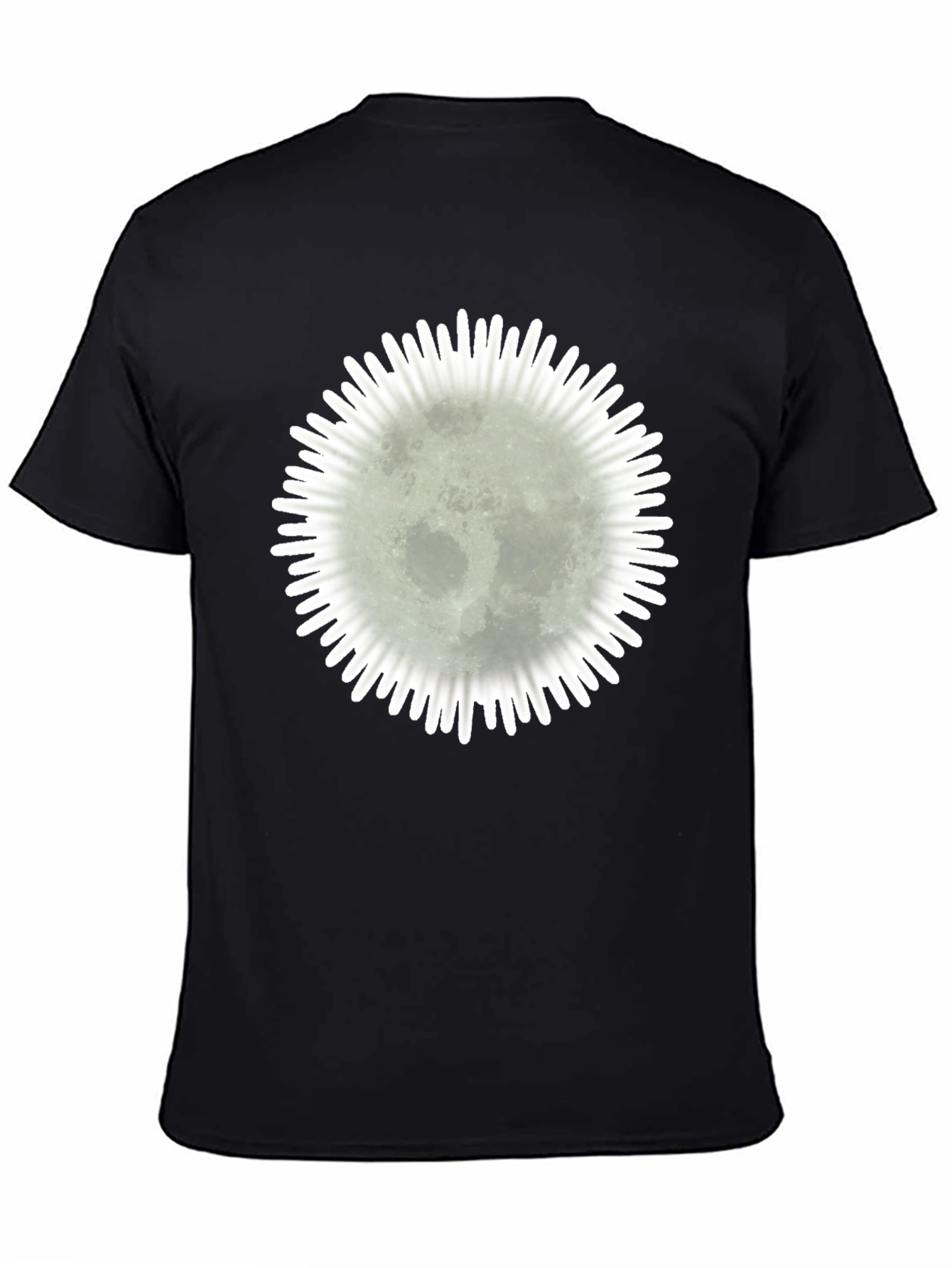 Moonburst Graphic Tee - Stylish Black Cotton T-Shirt