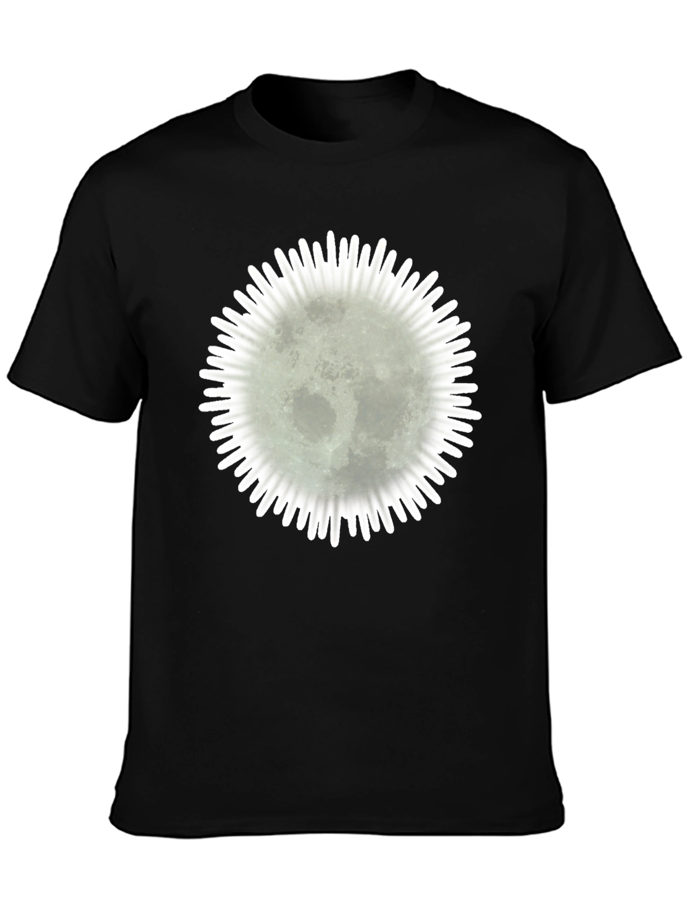 Moonburst Graphic Tee - Stylish Black Cotton T-Shirt