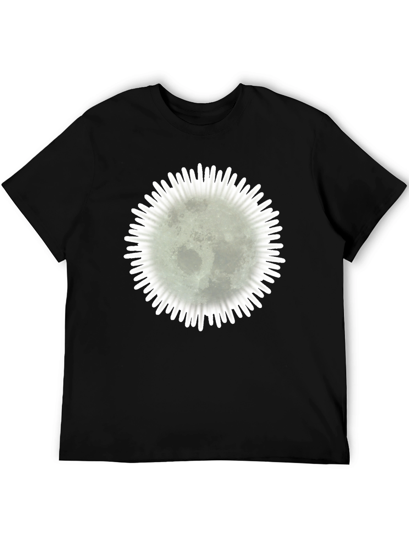 Moonburst Graphic Tee - Stylish Black Cotton T-Shirt
