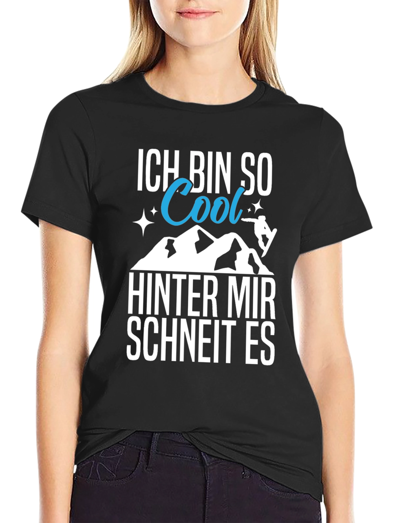 Cool Snowboarder Graphic Tee - German Text