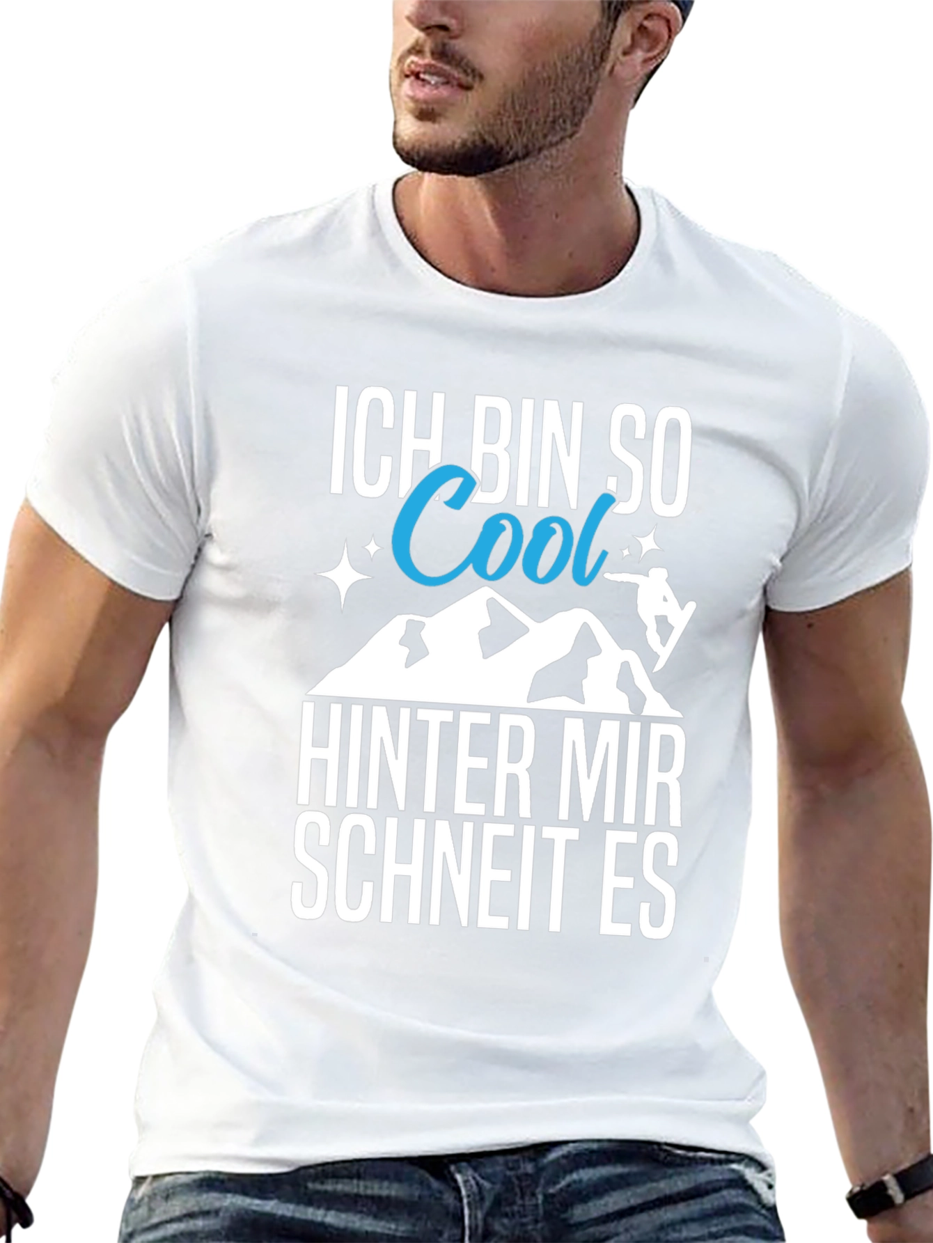 Cool Snowboarder Graphic Tee - German Text