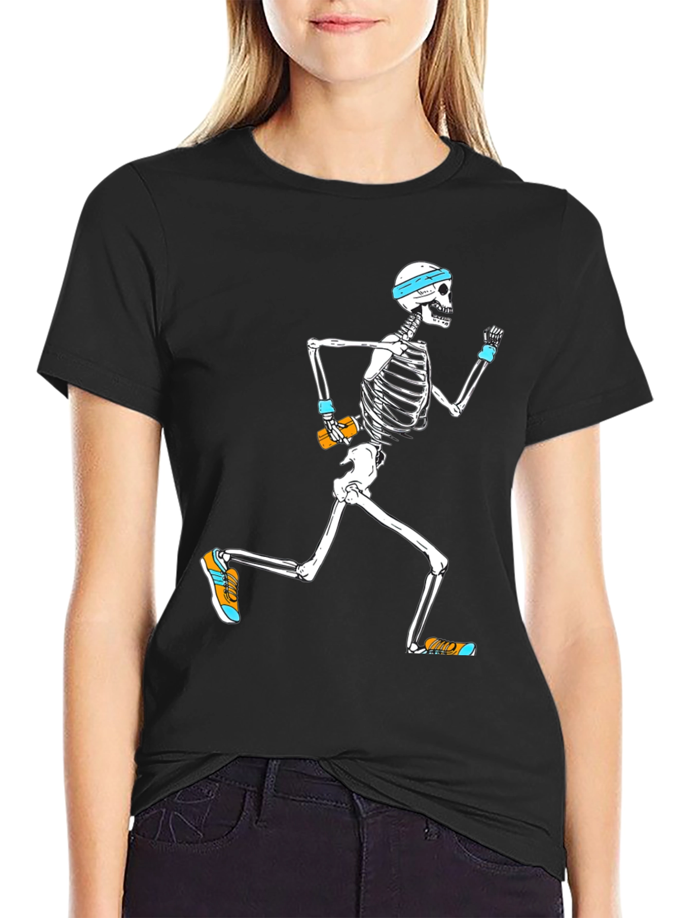 Running Skeleton Graphic Tee - Mens Black T-Shirt