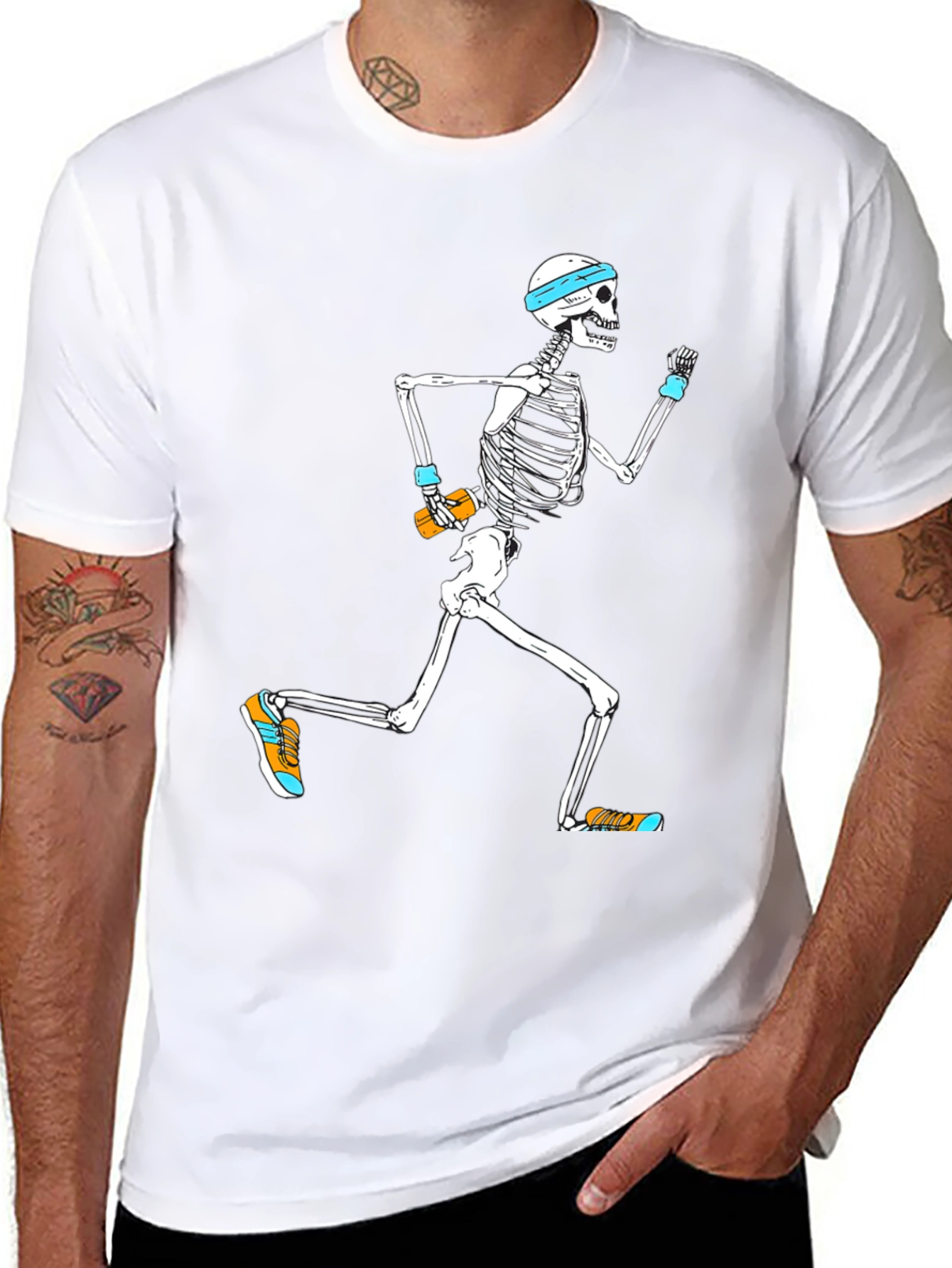 Running Skeleton Graphic Tee - Mens Black T-Shirt