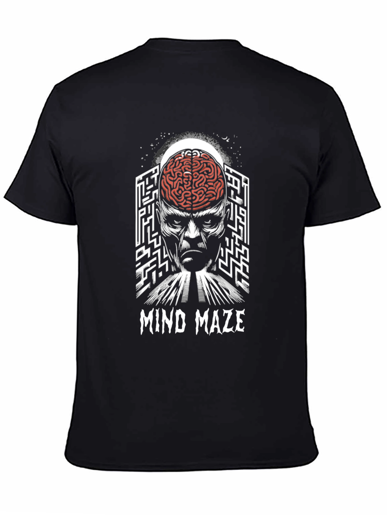 Mind Maze Graphic Tee - Brain Labyrinth Design