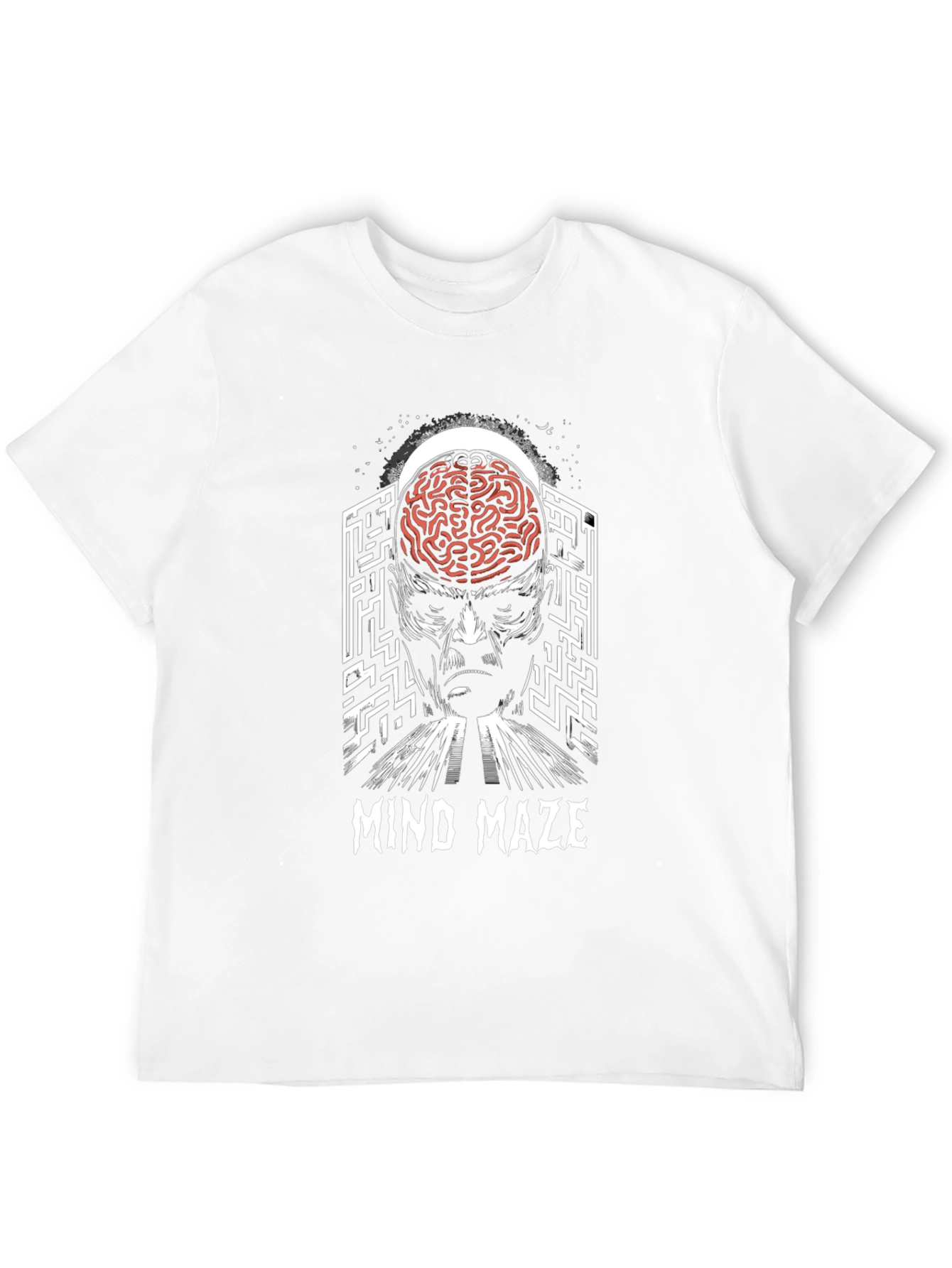 Mind Maze Graphic Tee - Brain Labyrinth Design