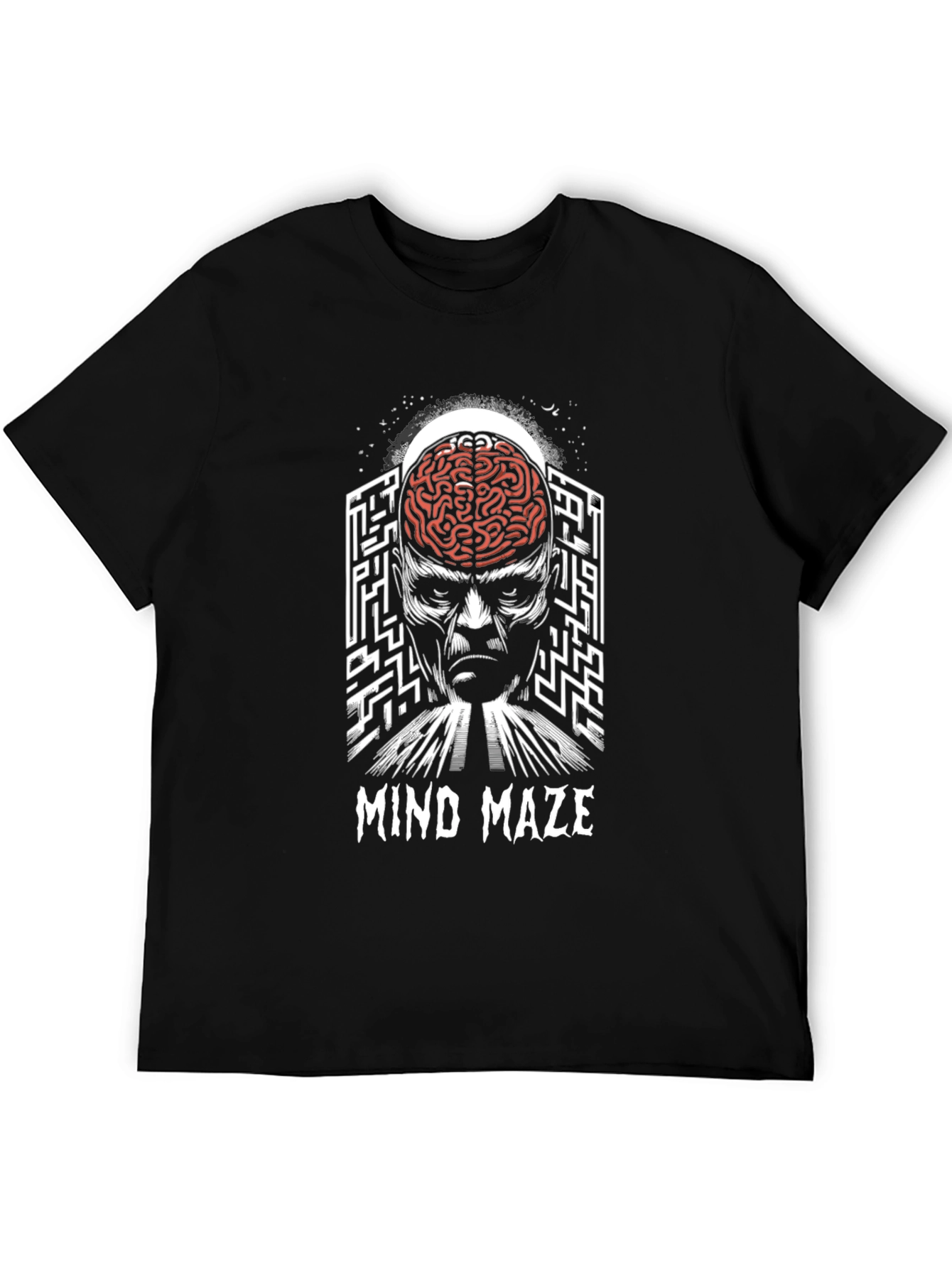 Mind Maze Graphic Tee - Brain Labyrinth Design