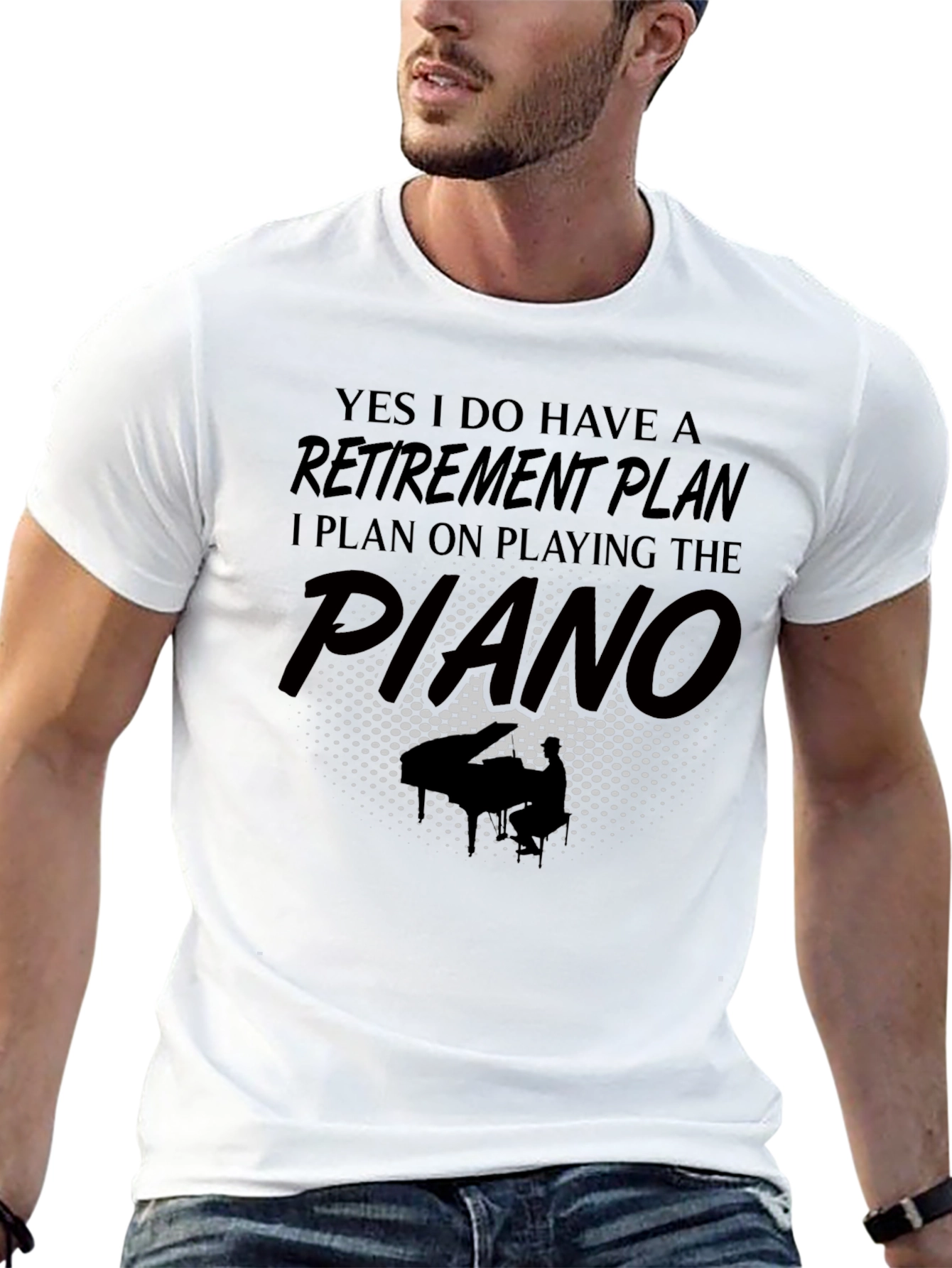 Retirement Plan Playing Piano T-Shirt