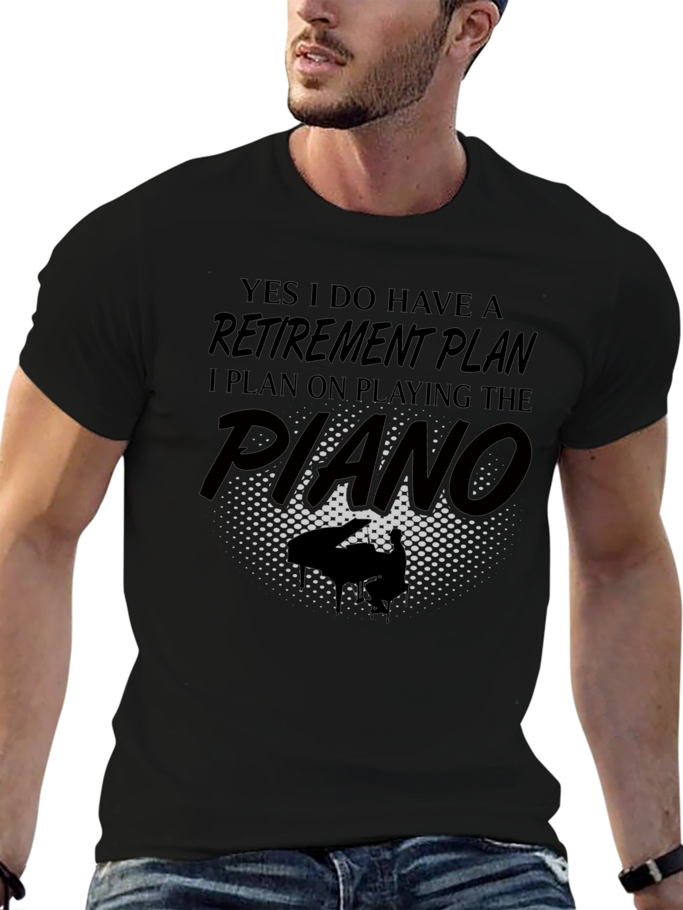 Retirement Plan Playing Piano T-Shirt