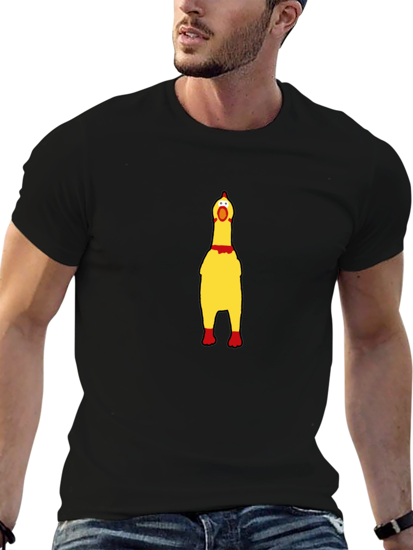 Squawking Chicken T-Shirt - Novelty Humor Tee