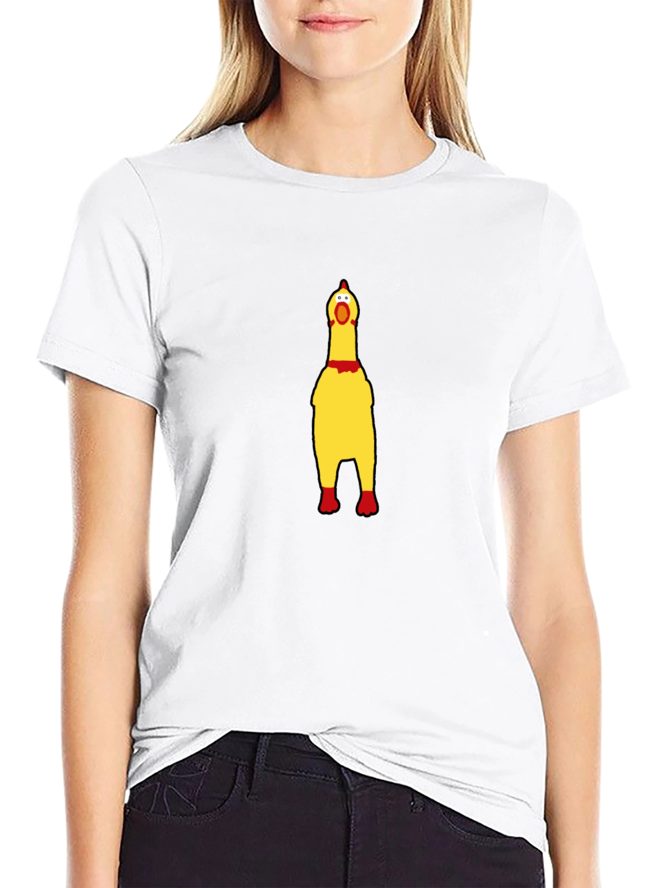 Squawking Chicken T-Shirt - Novelty Humor Tee