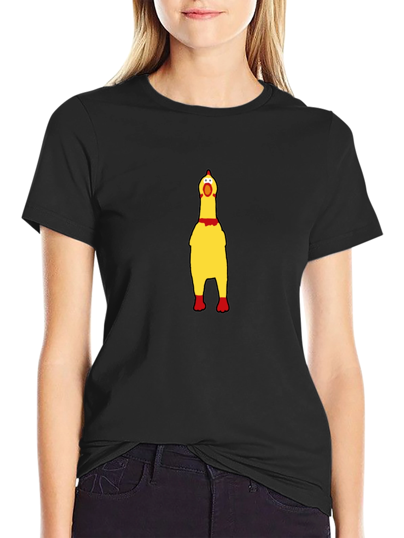 Squawking Chicken T-Shirt - Novelty Humor Tee