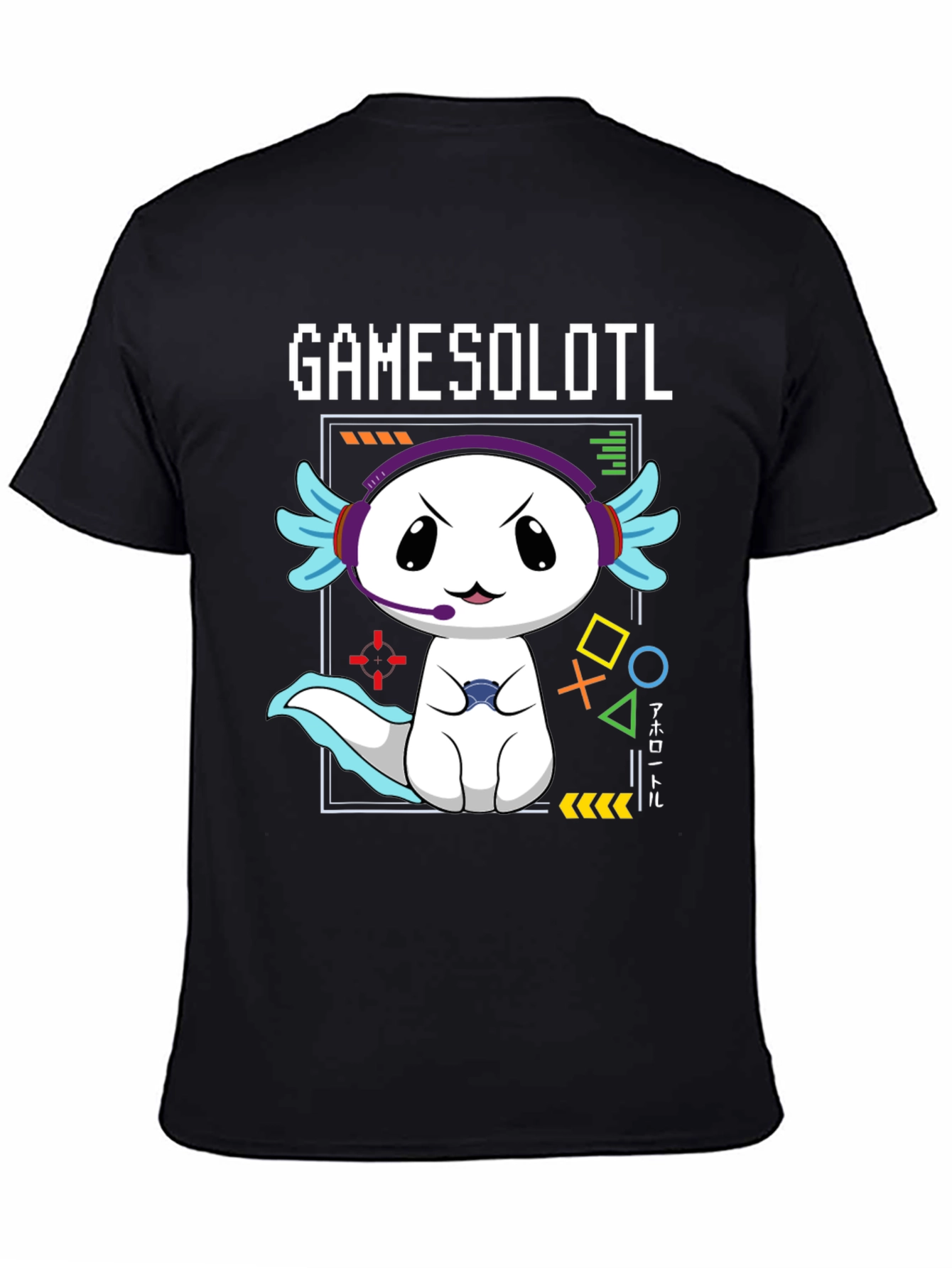 Gamer Axolotl T-Shirt - Gamesolotl Funny Cute Kawaii Tee