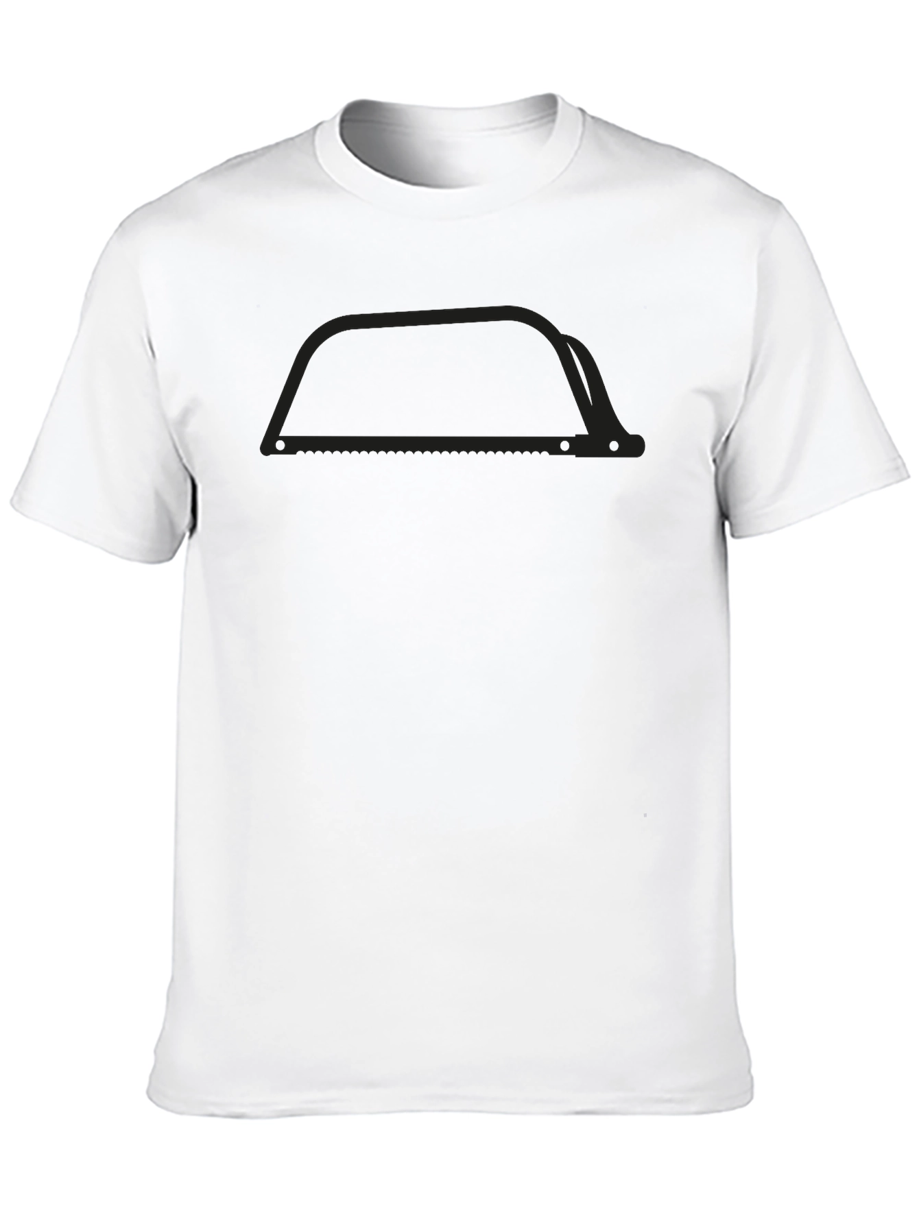 Mens Black Graphic Tee - Saw Design