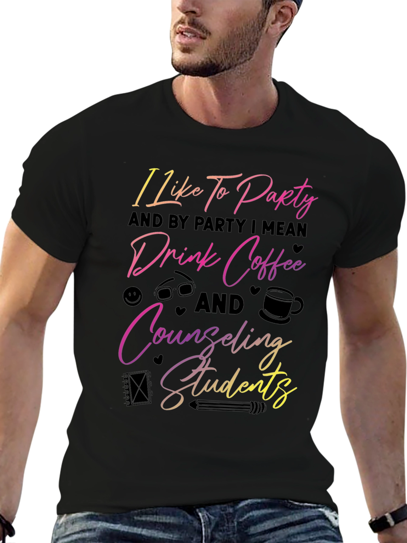 Counseling Students T-Shirt: Party Coffee & Support