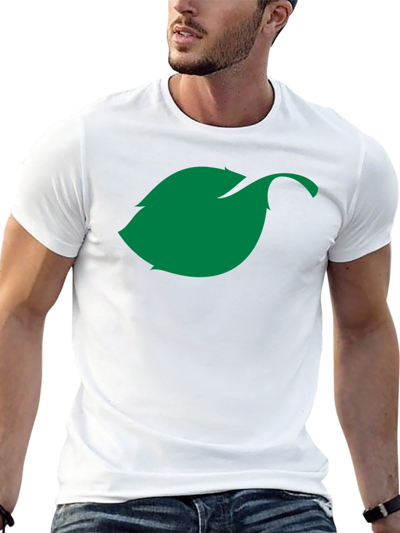 Green Leaf Graphic T-Shirt