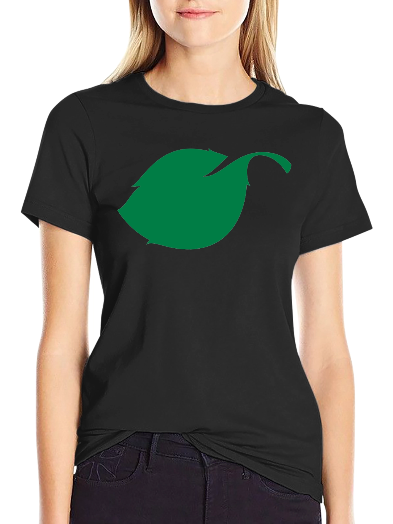 Green Leaf Graphic T-Shirt