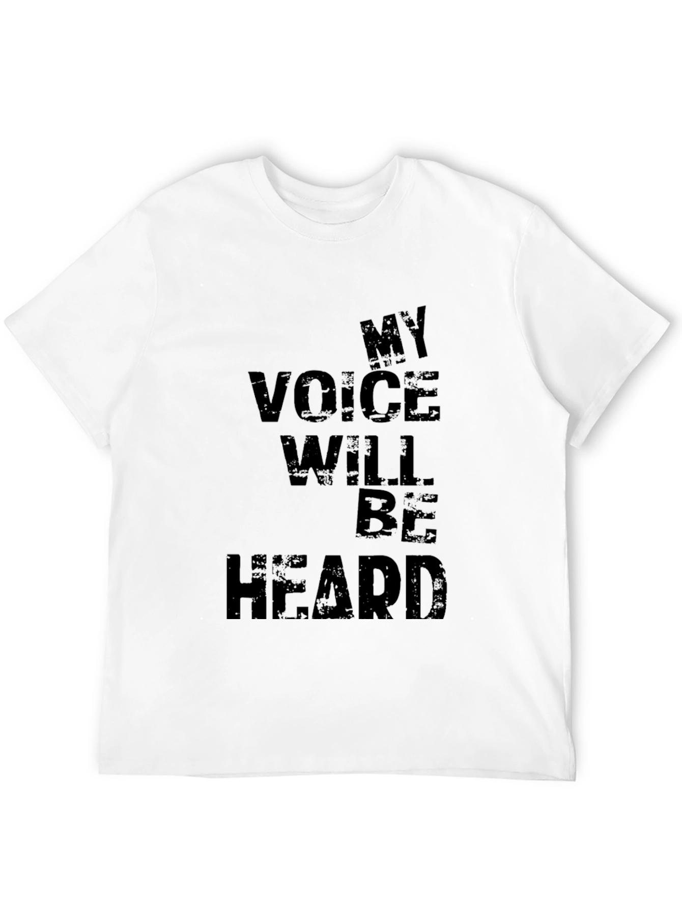 My Voice Will Be Heard Black Graphic Tee