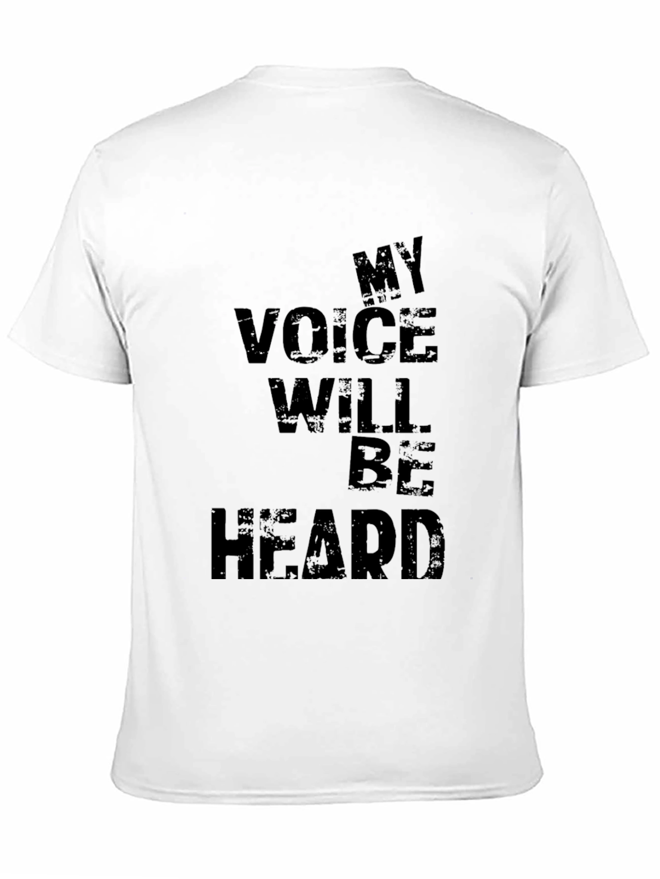 My Voice Will Be Heard Black Graphic Tee