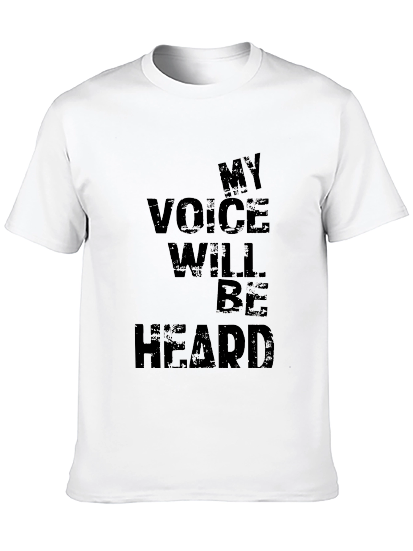 My Voice Will Be Heard Black Graphic Tee