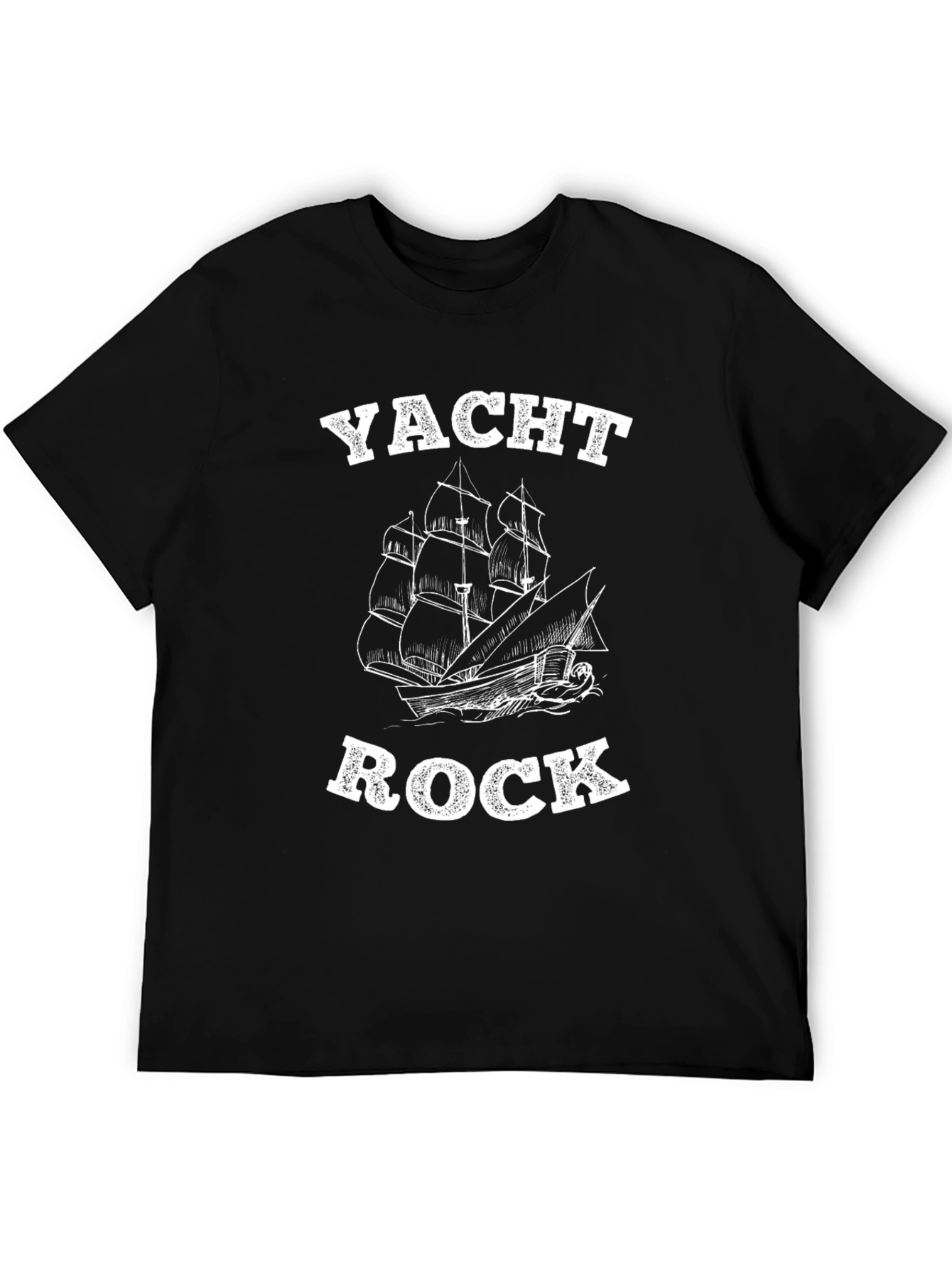 Yacht Rock Graphic Tee - Black Cotton T-Shirt