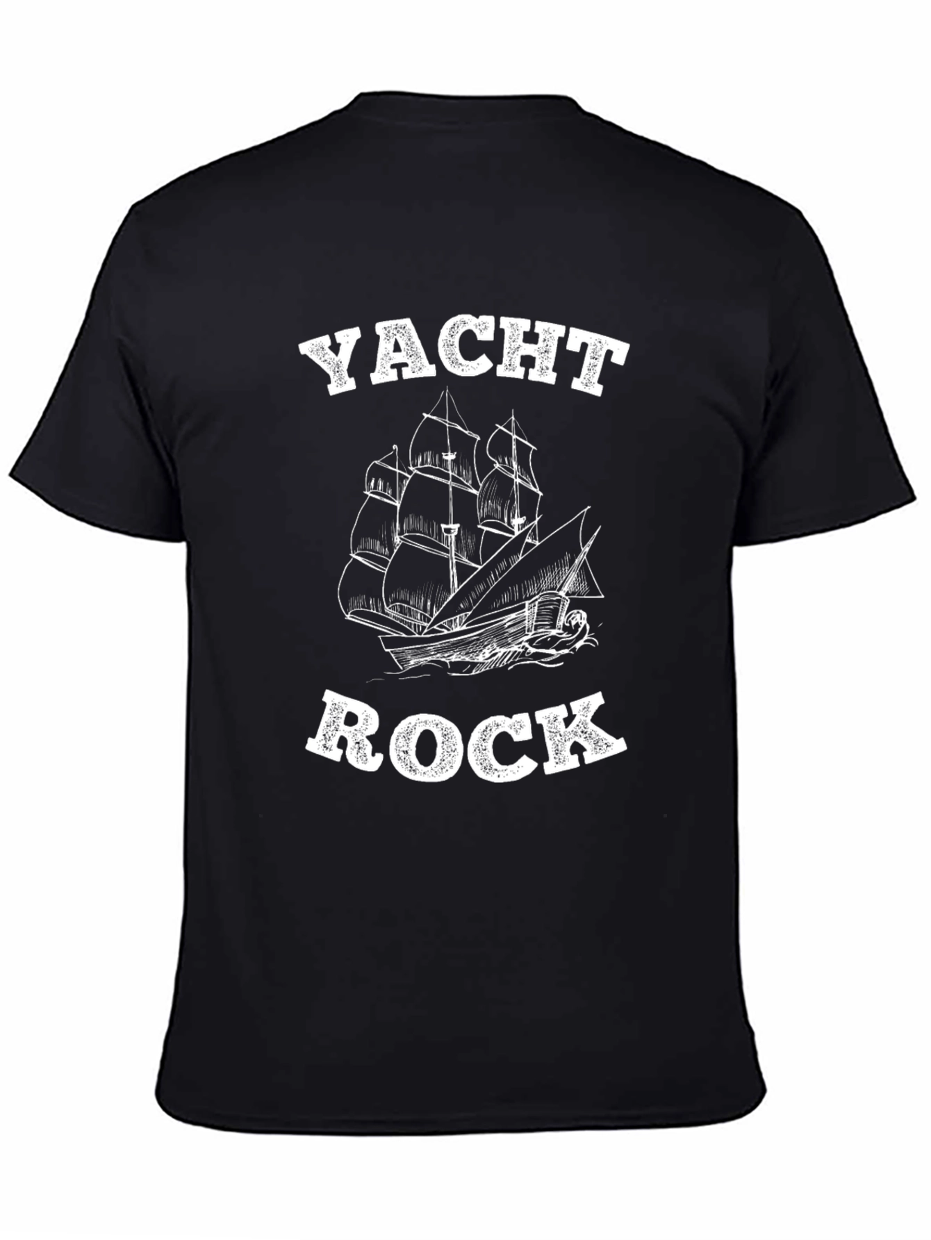 Yacht Rock Graphic Tee - Black Cotton T-Shirt