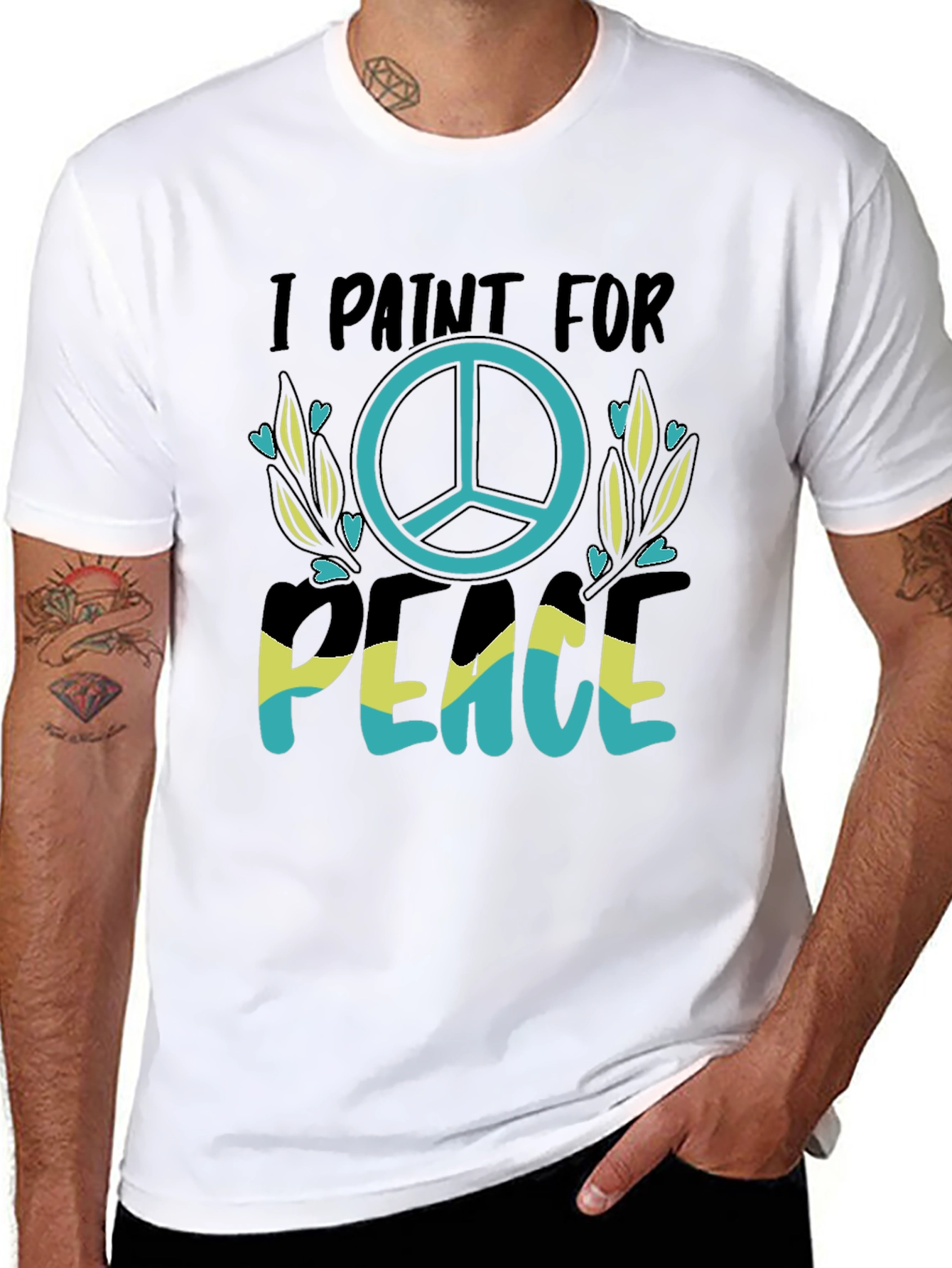 I Paint for Peace T-Shirt - Bahamas Flag