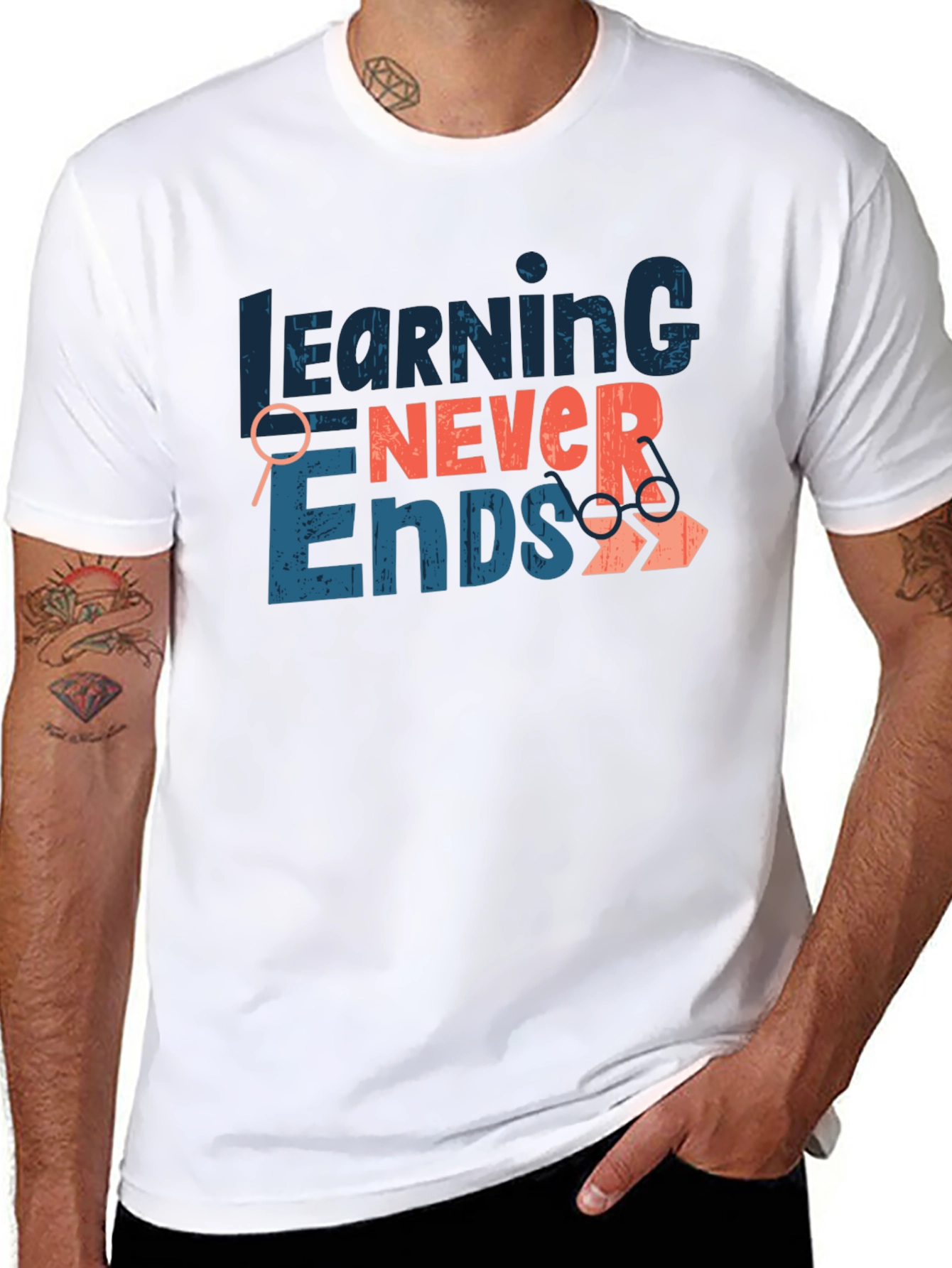 Learning Never Ends Graphic Tee