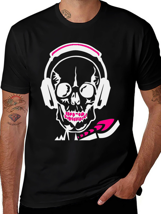 Skull DJ T-Shirt - Graphic Tee for Music Lovers