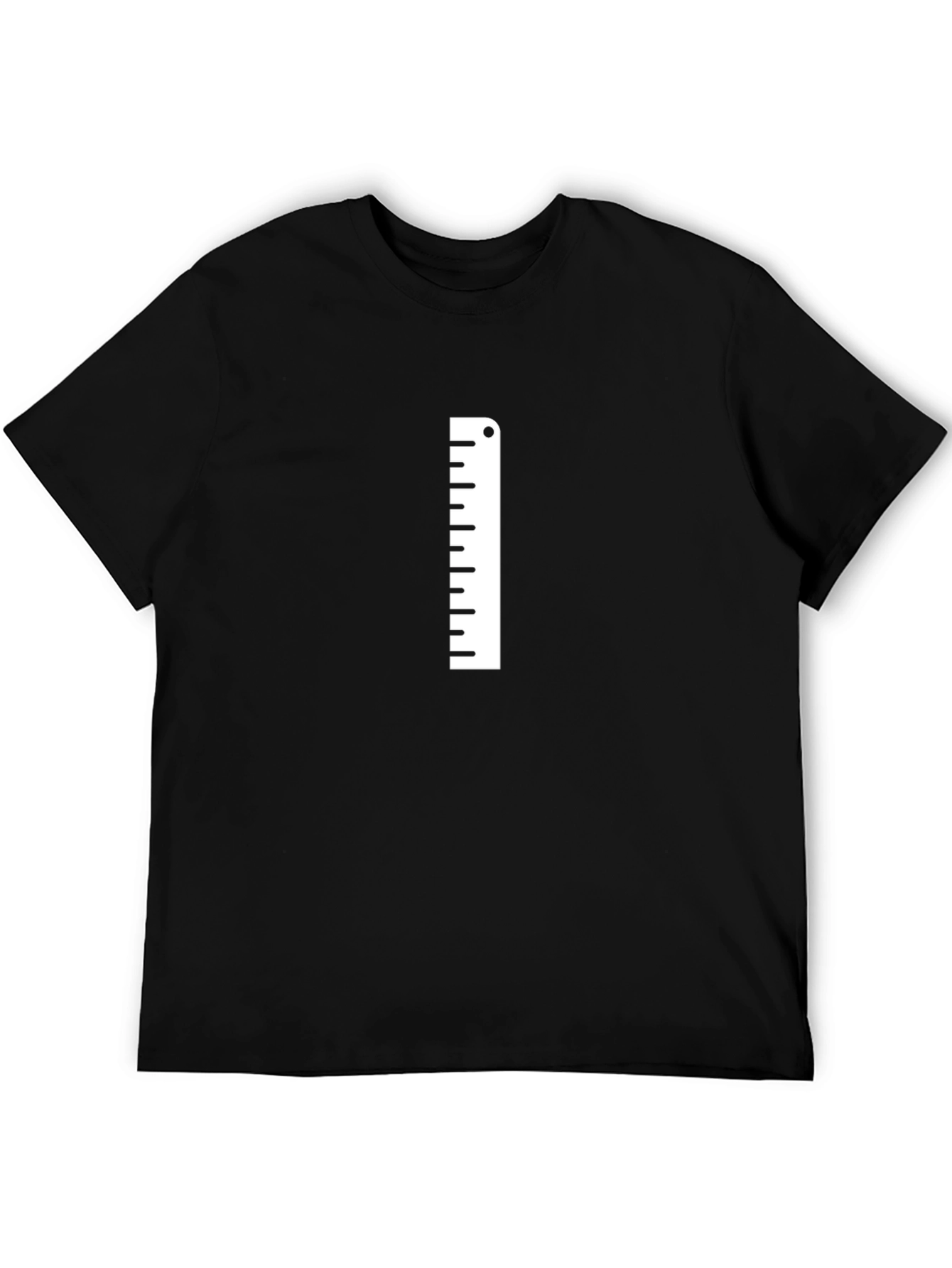 Ruler Graphic Tee - Mens Black Cotton T-Shirt