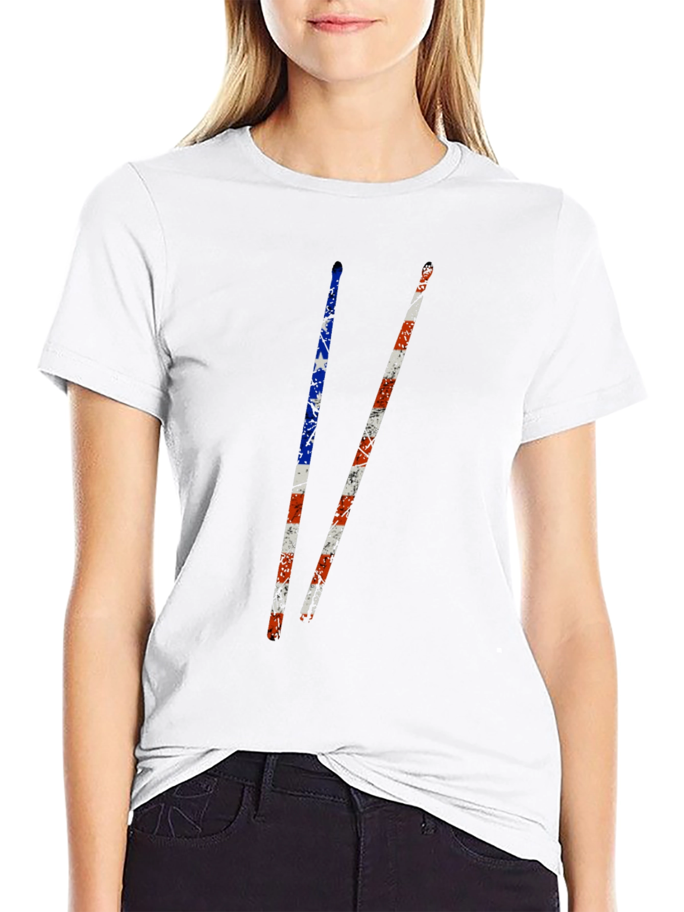 American Flag Drumsticks Graphic Tee