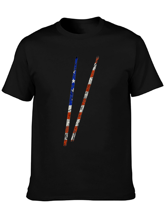 American Flag Drumsticks Graphic Tee